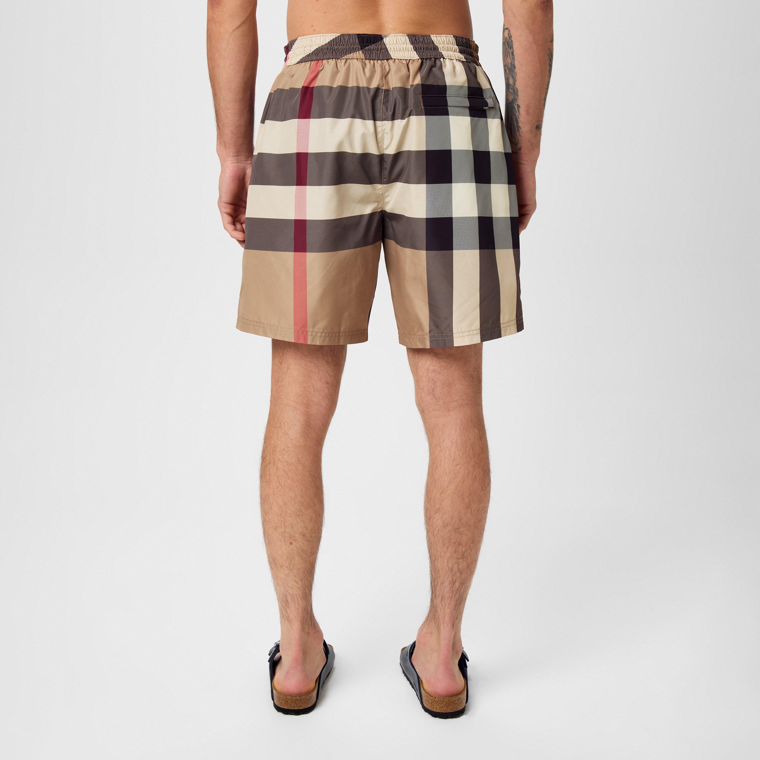 Arc Beige A7028 - Burberry - Men's Check Swim Shorts - 4