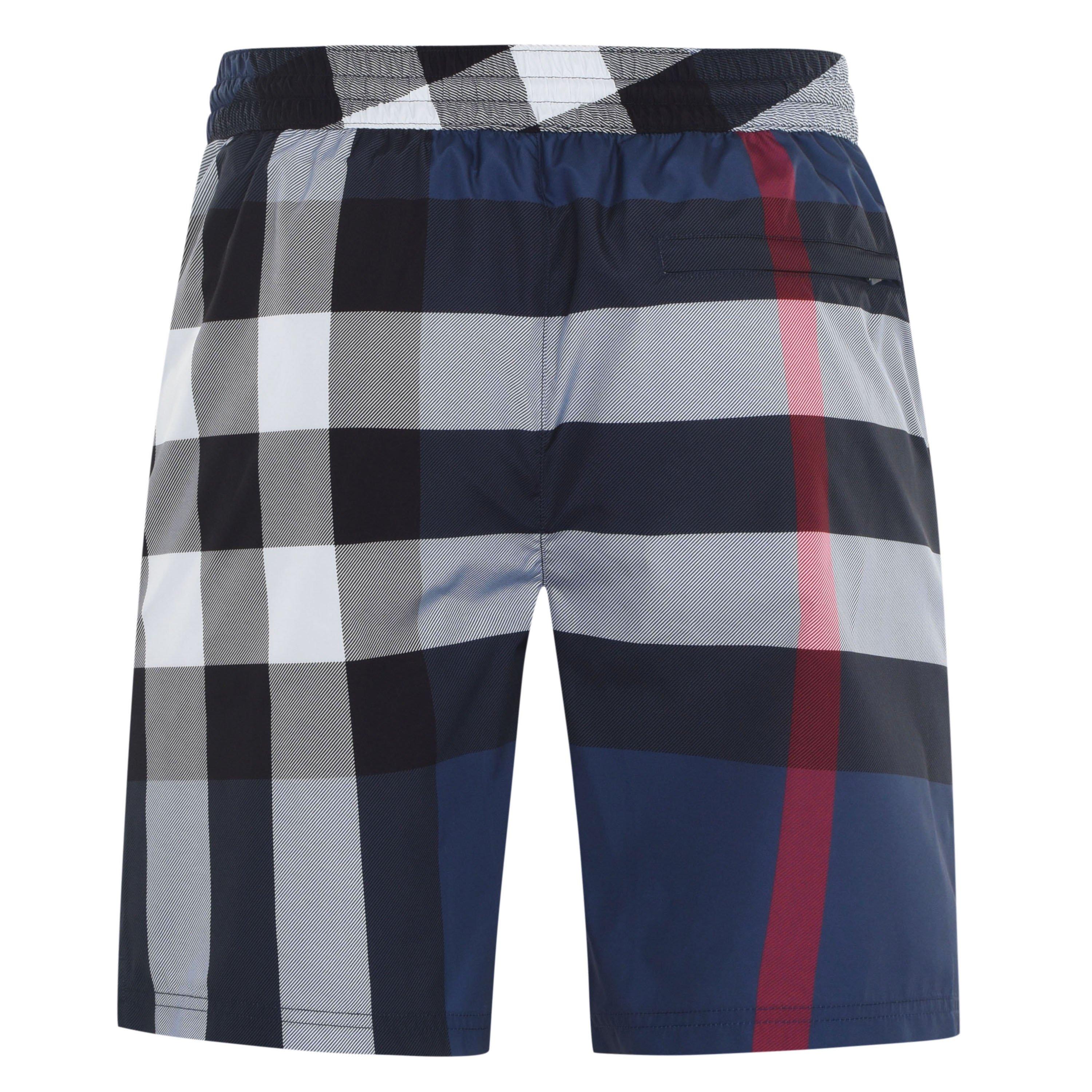 Crbn Blue A5805 - Burberry - Men's Check Swim Shorts - 8