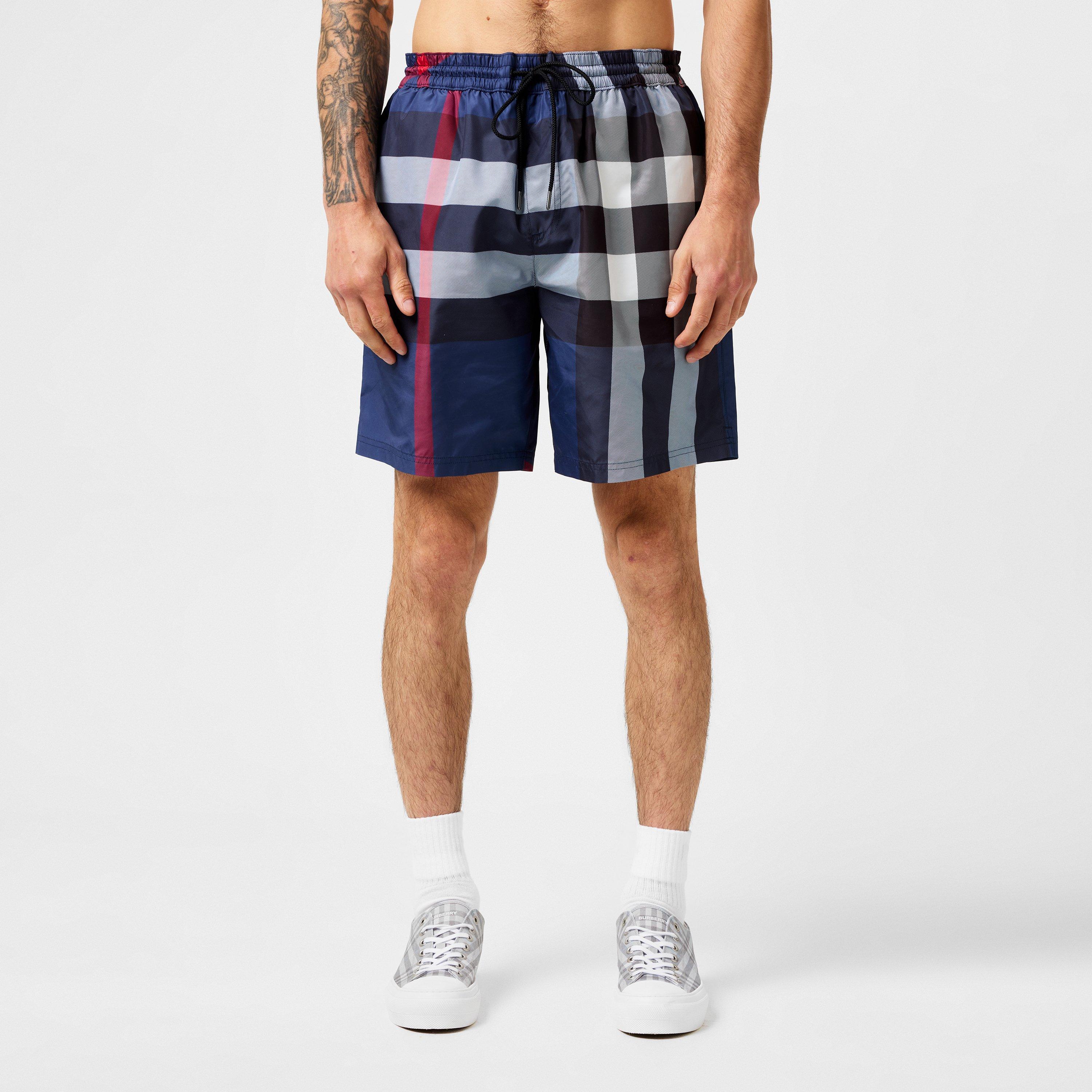 Crbn Blue A5805 - Burberry - Men's Check Swim Shorts - 3