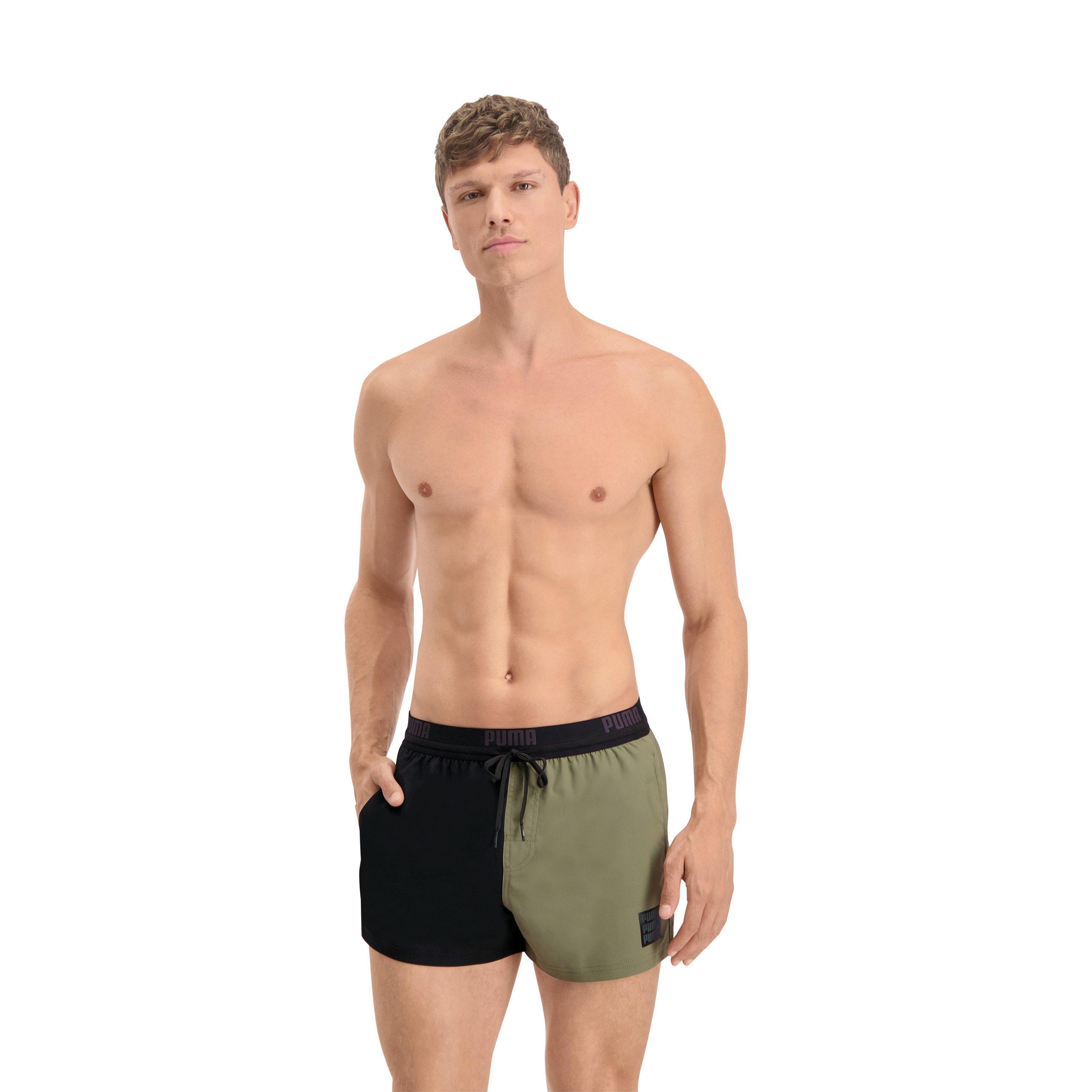 Puma Men's Swim Shorts - Black/Khaki - XS