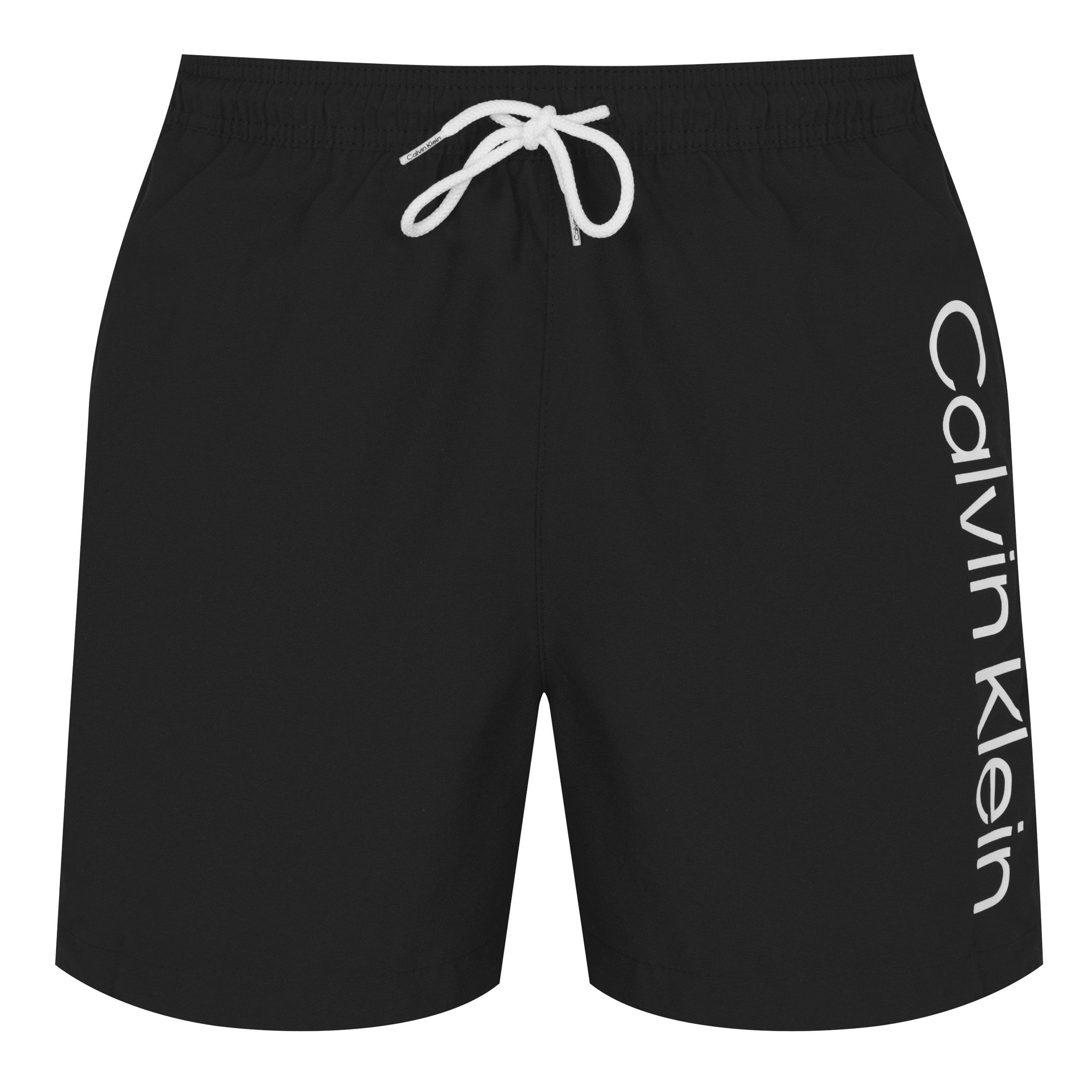 Black - Calvin Klein - Large Logo Swim Shorts - 1