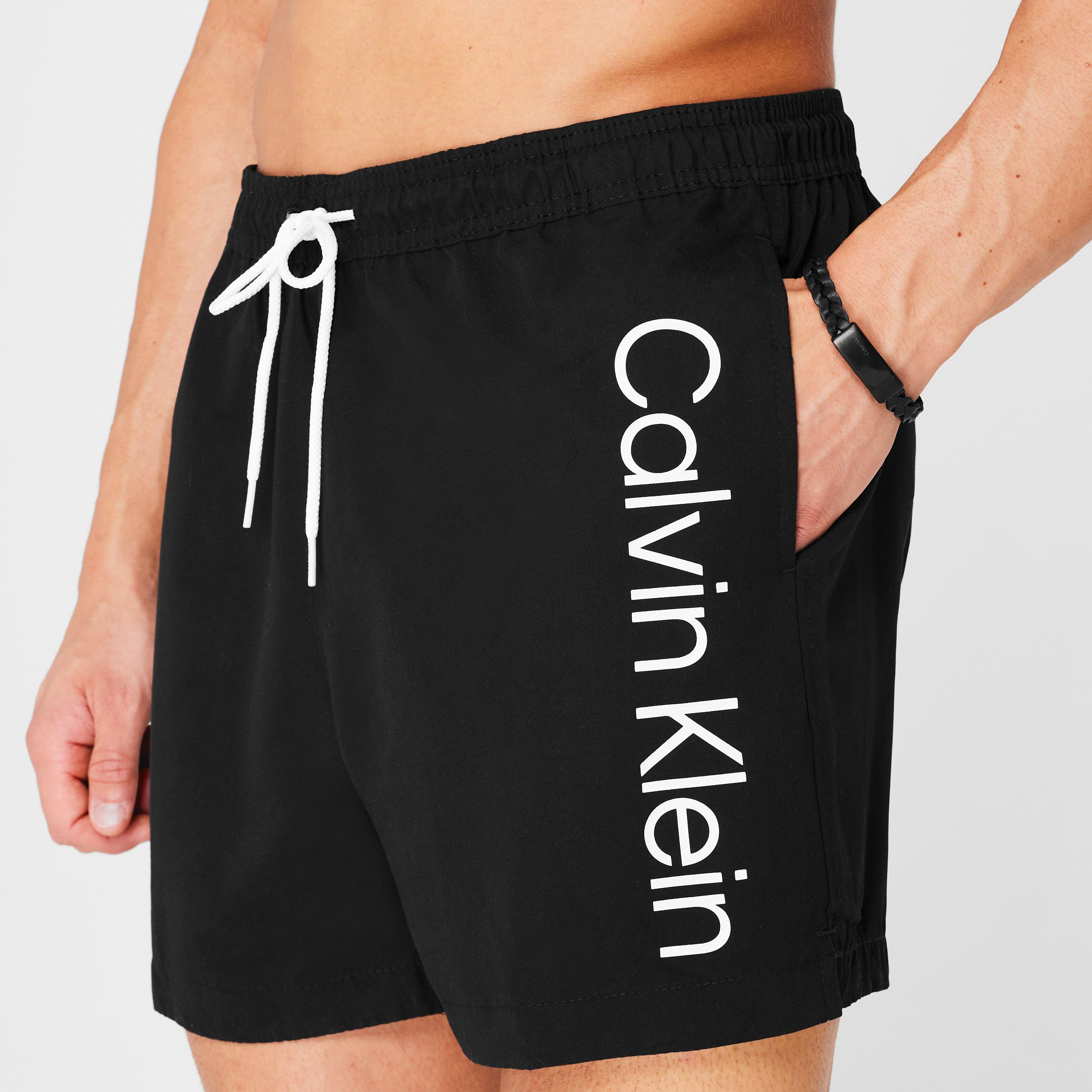 Black - Calvin Klein - Large Logo Swim Shorts - 3