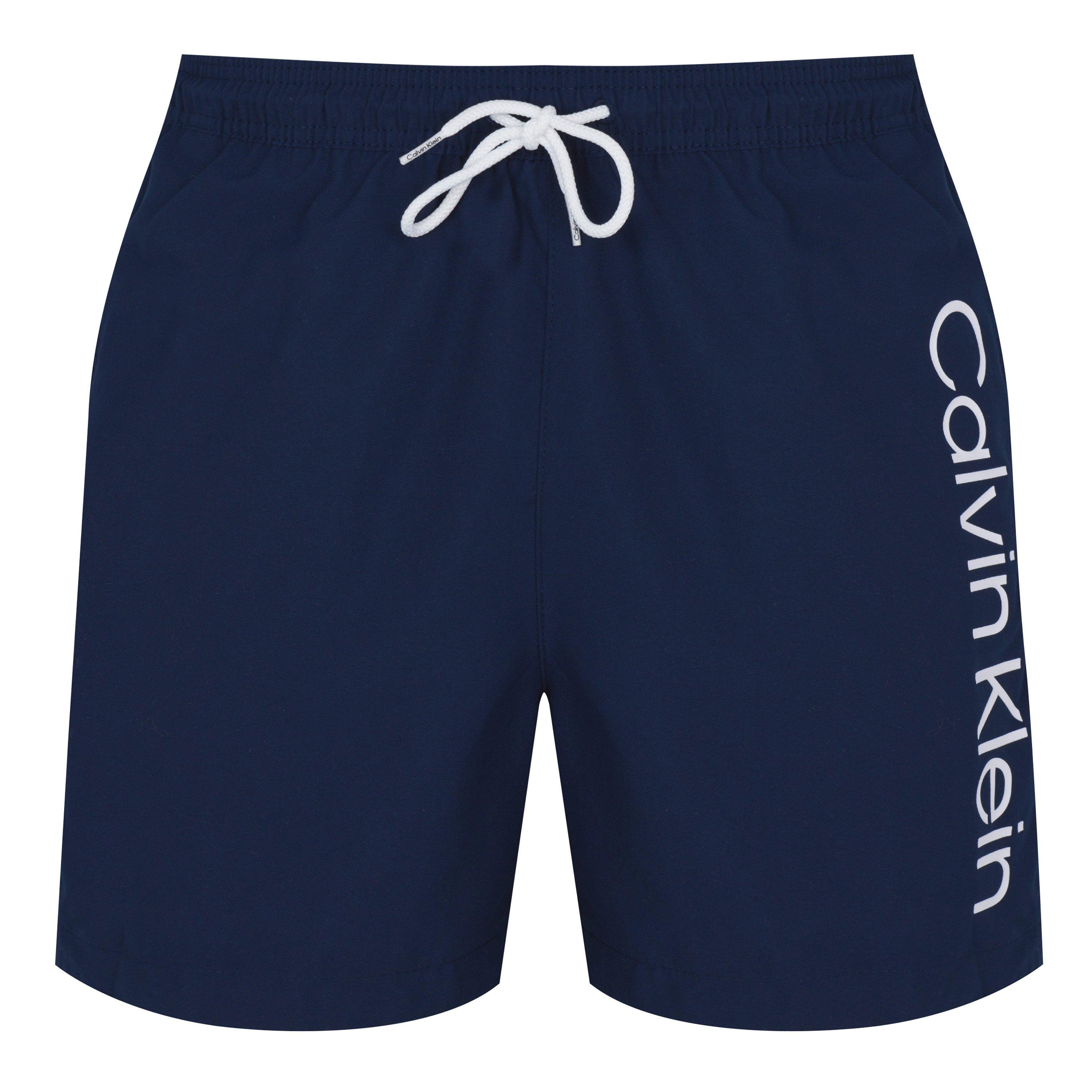 Calvin Klein Men's Large Logo Swim Shorts - Navy - L