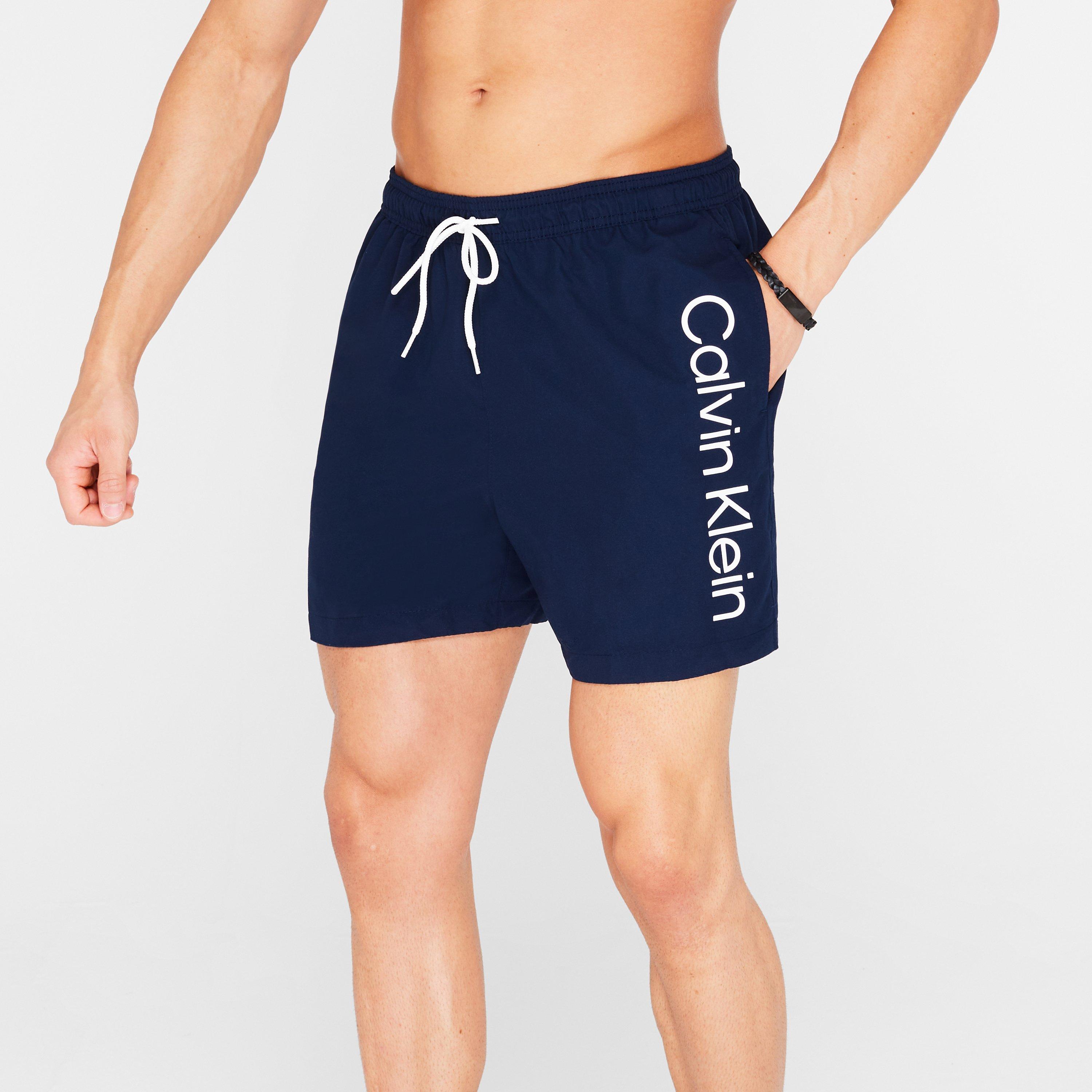 Navy - Calvin Klein - Large Logo Swim Shorts - 3