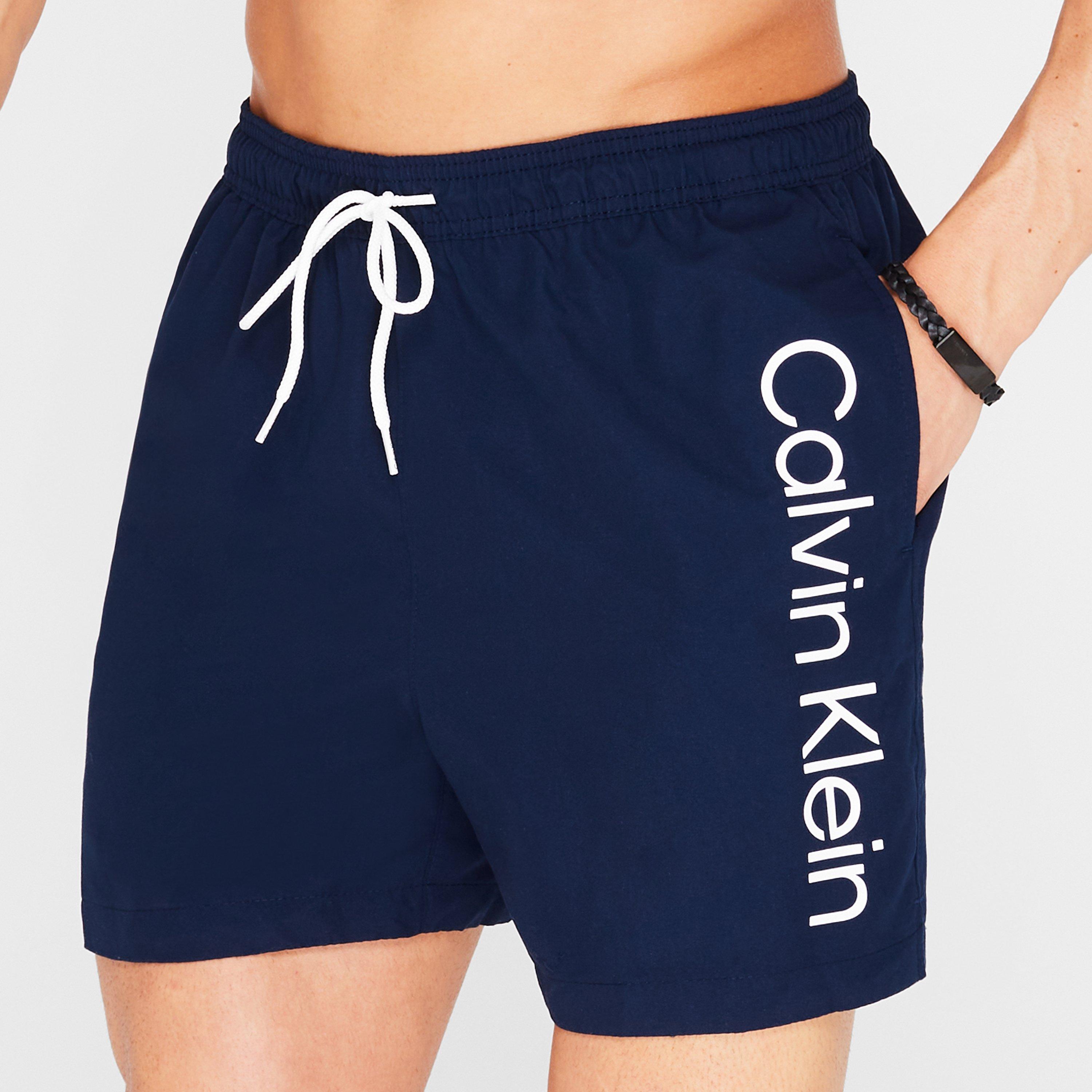 Navy - Calvin Klein - Large Logo Swim Shorts - 5
