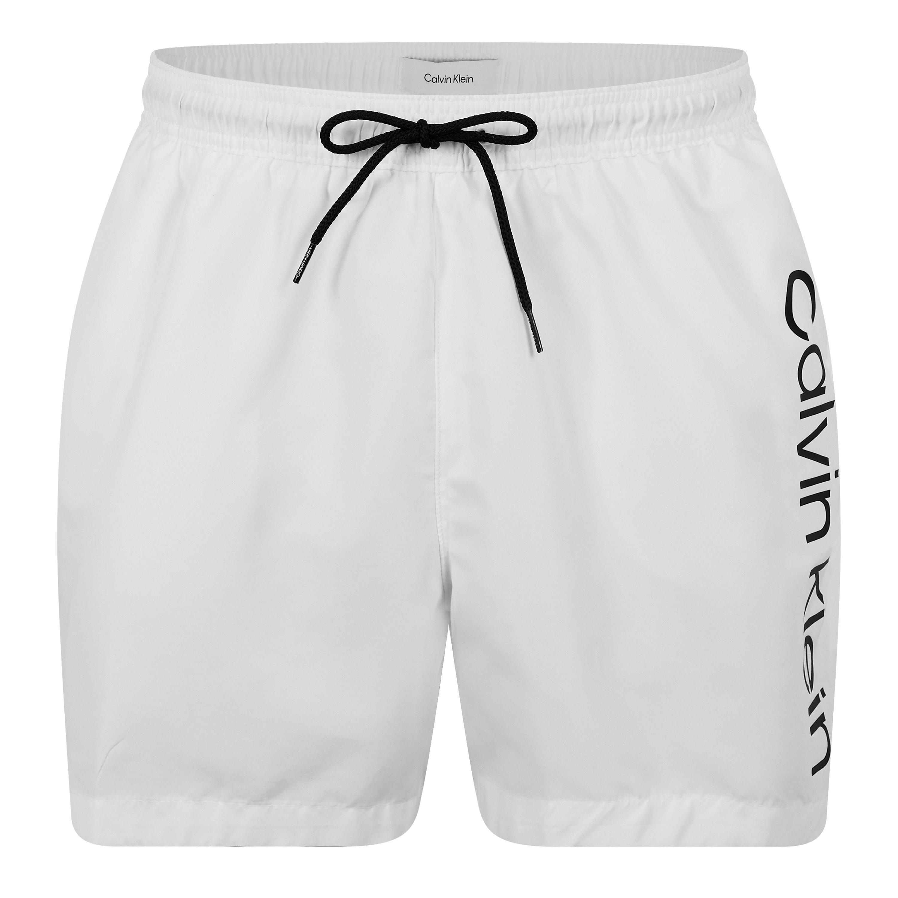Calvin Klein Men's Large Logo Swim Shorts - White 2025 - L