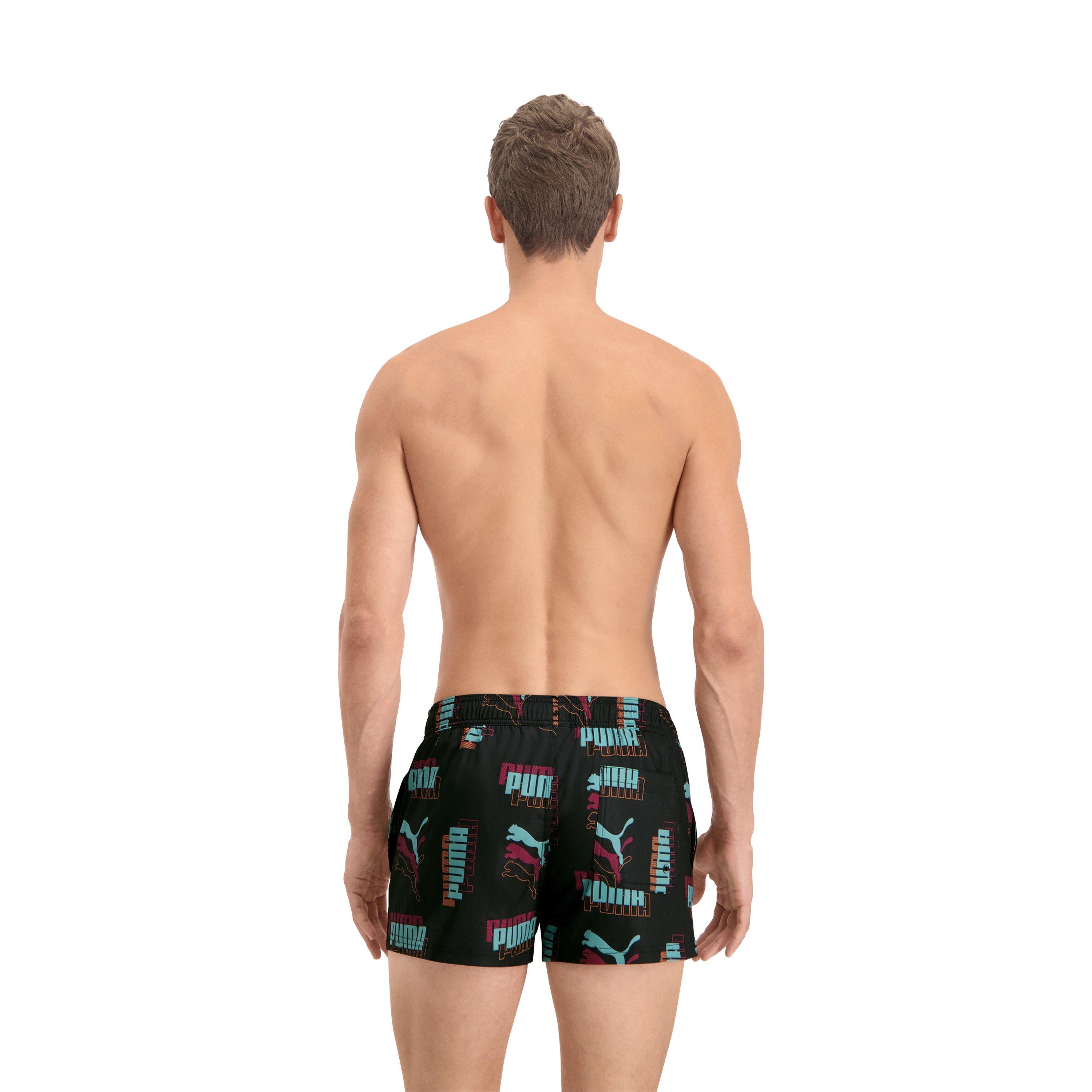 Negro/Azul/Naranja/Rojo - Puma - Logo Print Swim Shorts - 2