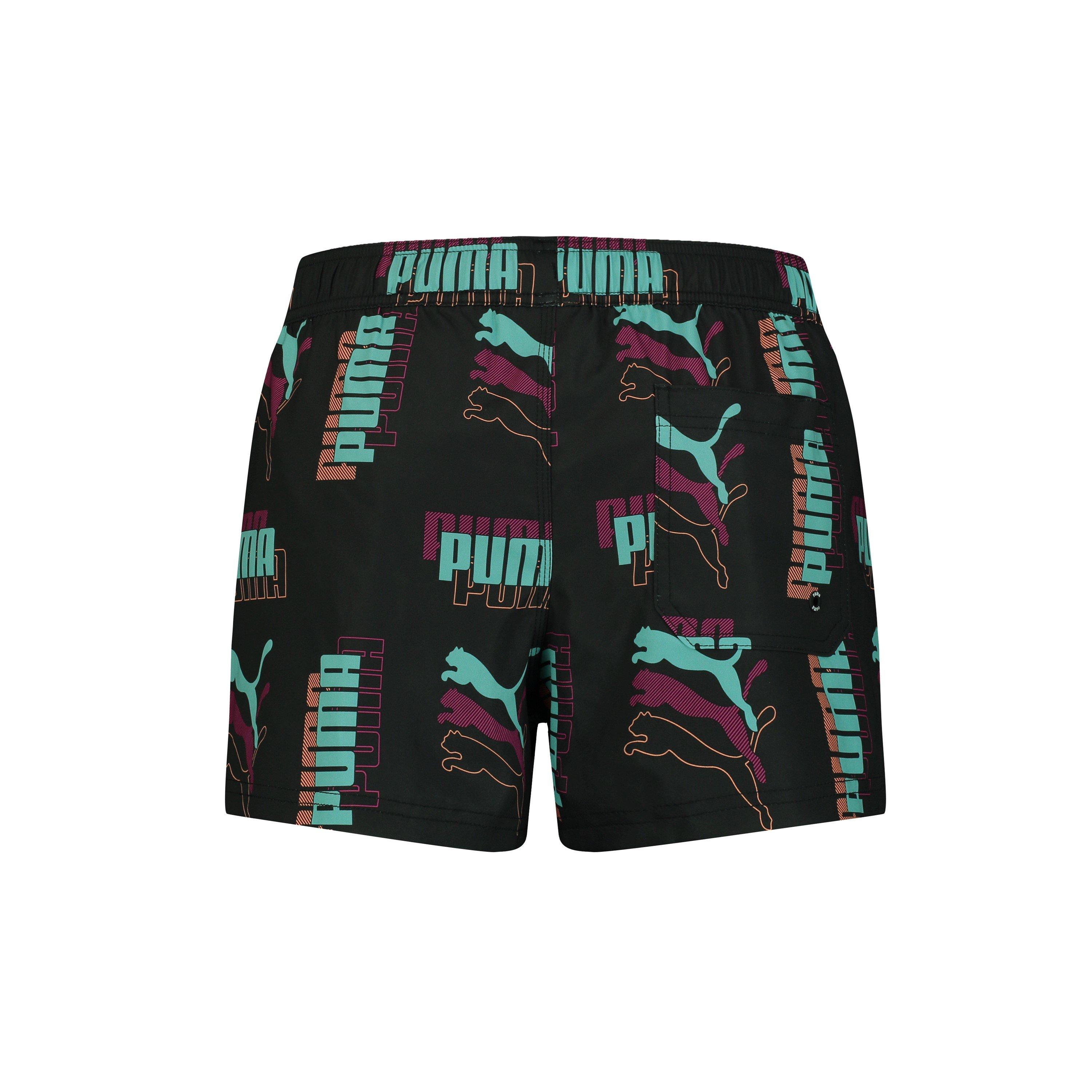 Negro/Azul/Naranja/Rojo - Puma - Logo Print Swim Shorts - 7