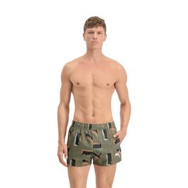 Puma Logo Print Swim Shorts