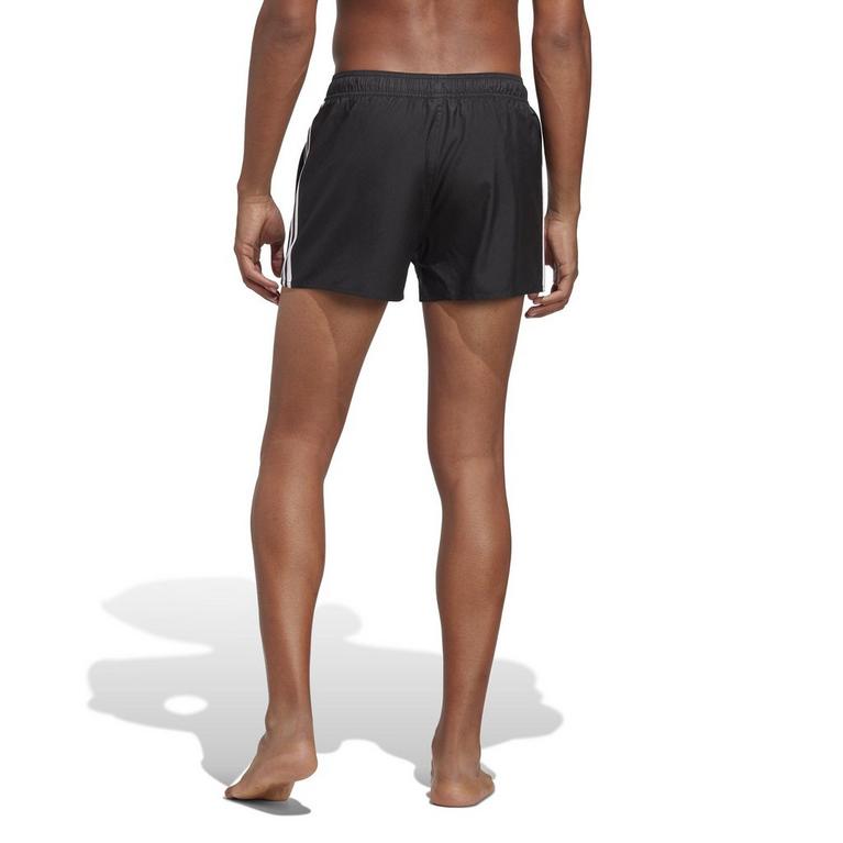NOIR/BLANC - adidas - logo-print eyelet-detail swim shorts - 3