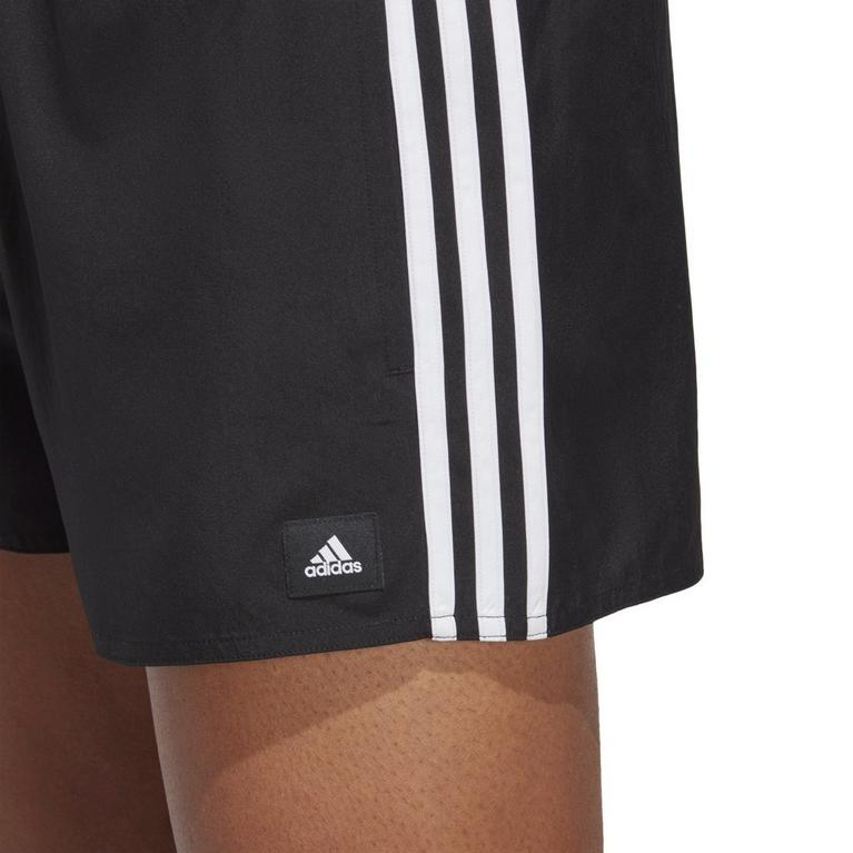 NOIR/BLANC - adidas - logo-print eyelet-detail swim shorts - 5