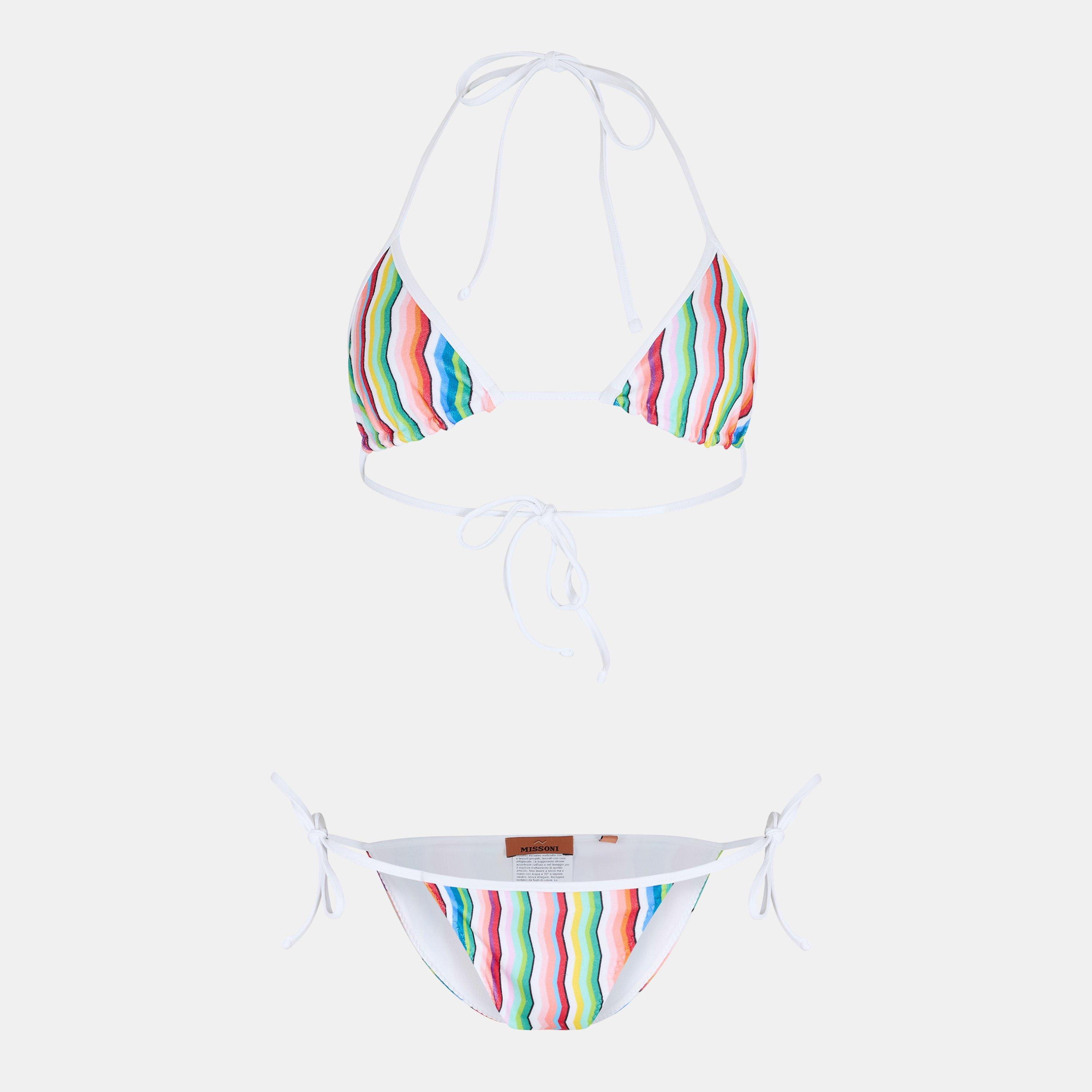 Missoni Women's Triangle Bikini - White Multi - Size S (38)
