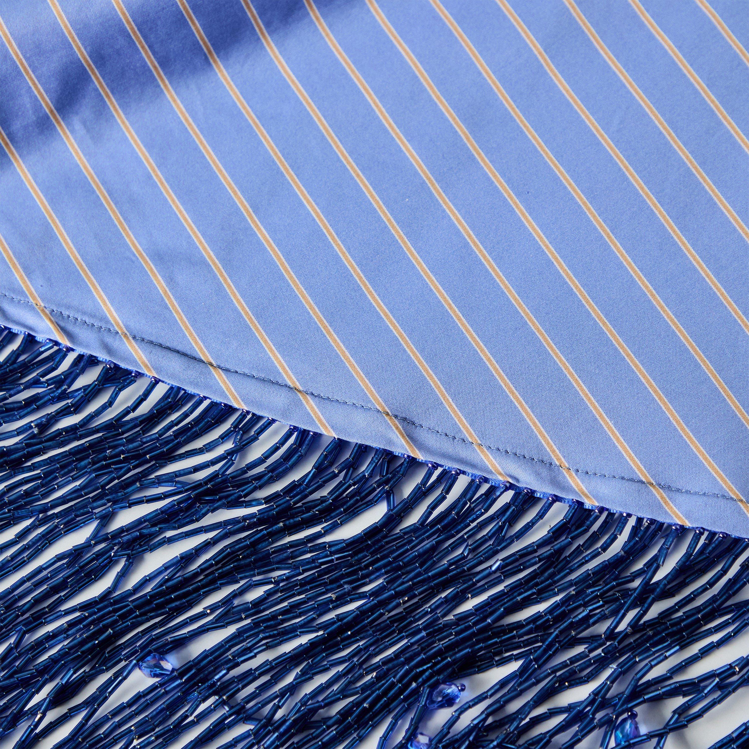Blue/Saffron - The Andamane - Women's Dolly Fringe Pareo Sarong - 5