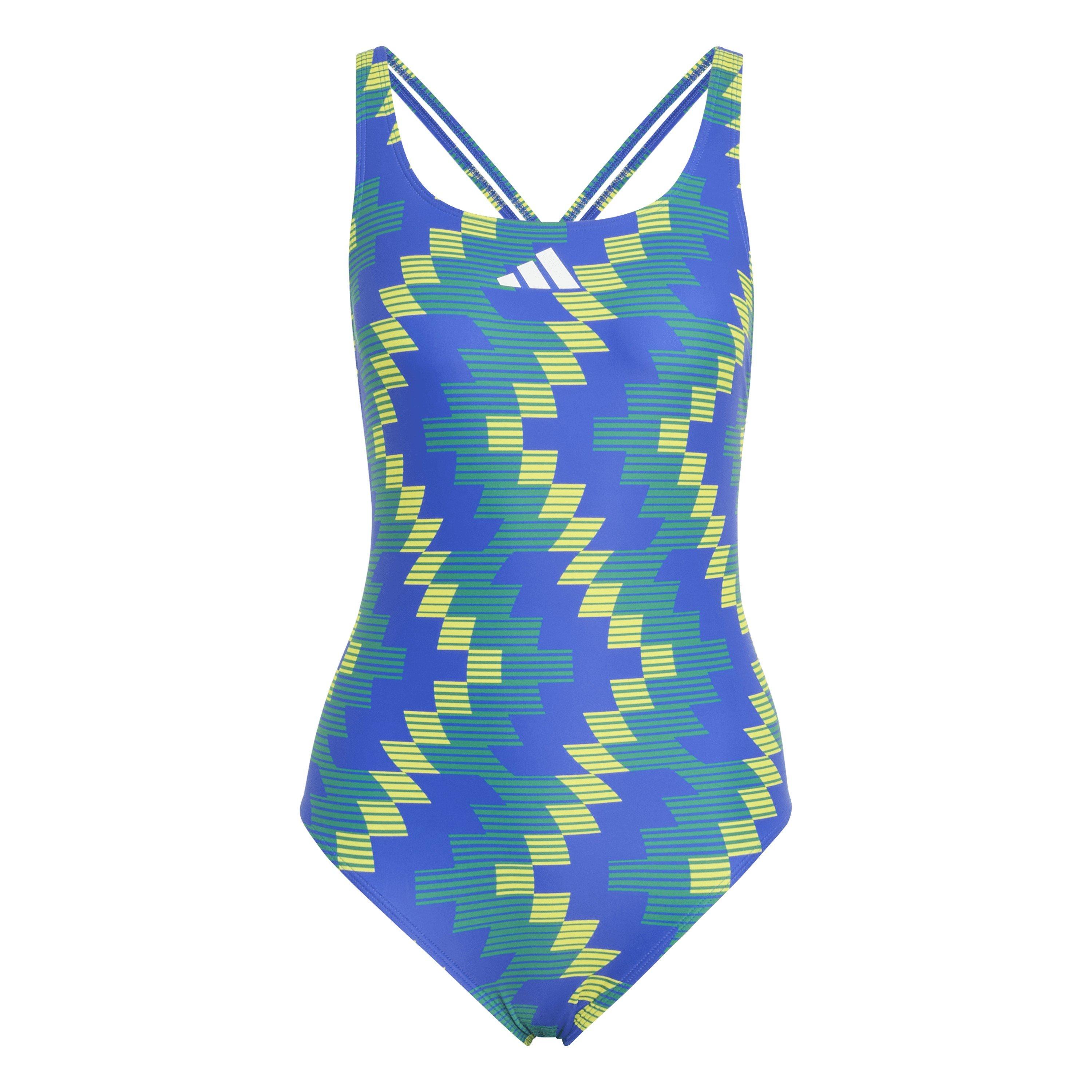 Adidas Women's One Piece Swimsuit - Lucid Blue/Gr - 14 (L)