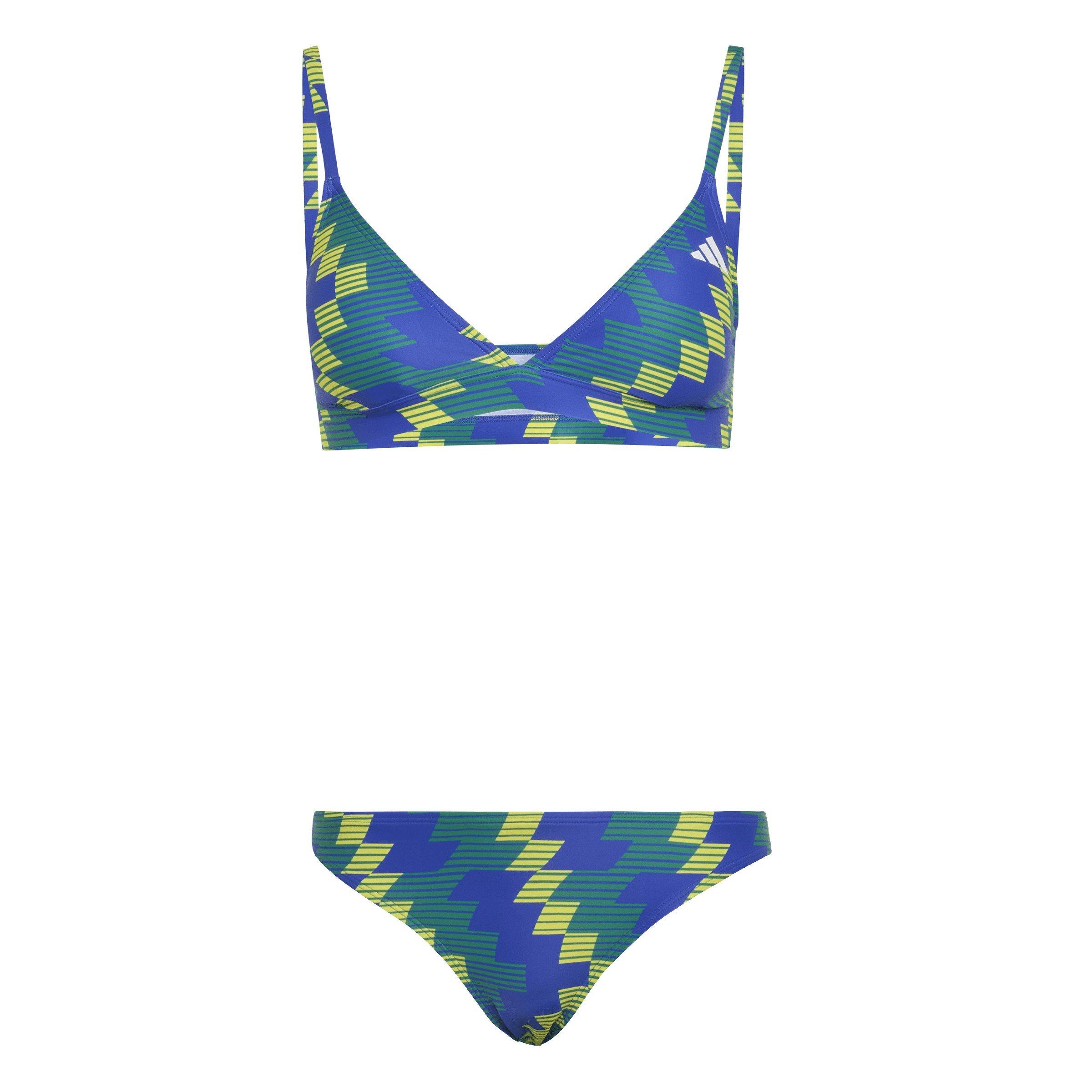 Adidas Women's Two Piece Swimsuit - Lucid Blue/Gr - 10 (S)