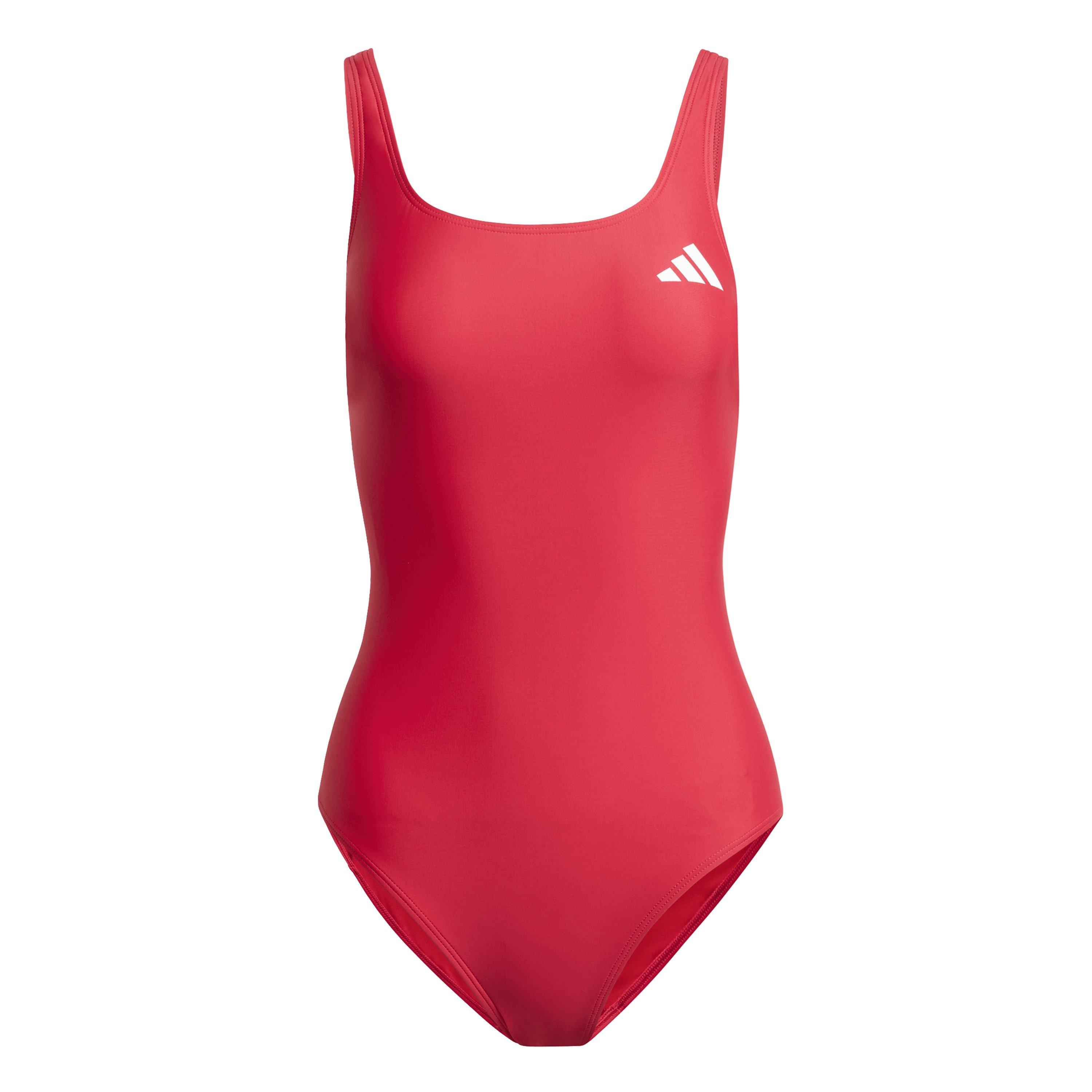 Adidas Women's Ess One Piece Swimsuit - Pure Red - 14 (L)