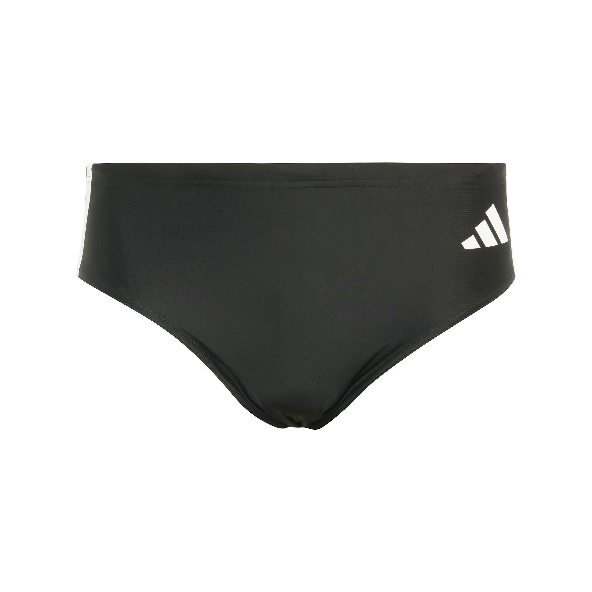 Adidas Men's 3-Stripes Swim Trunks - Black/White - S