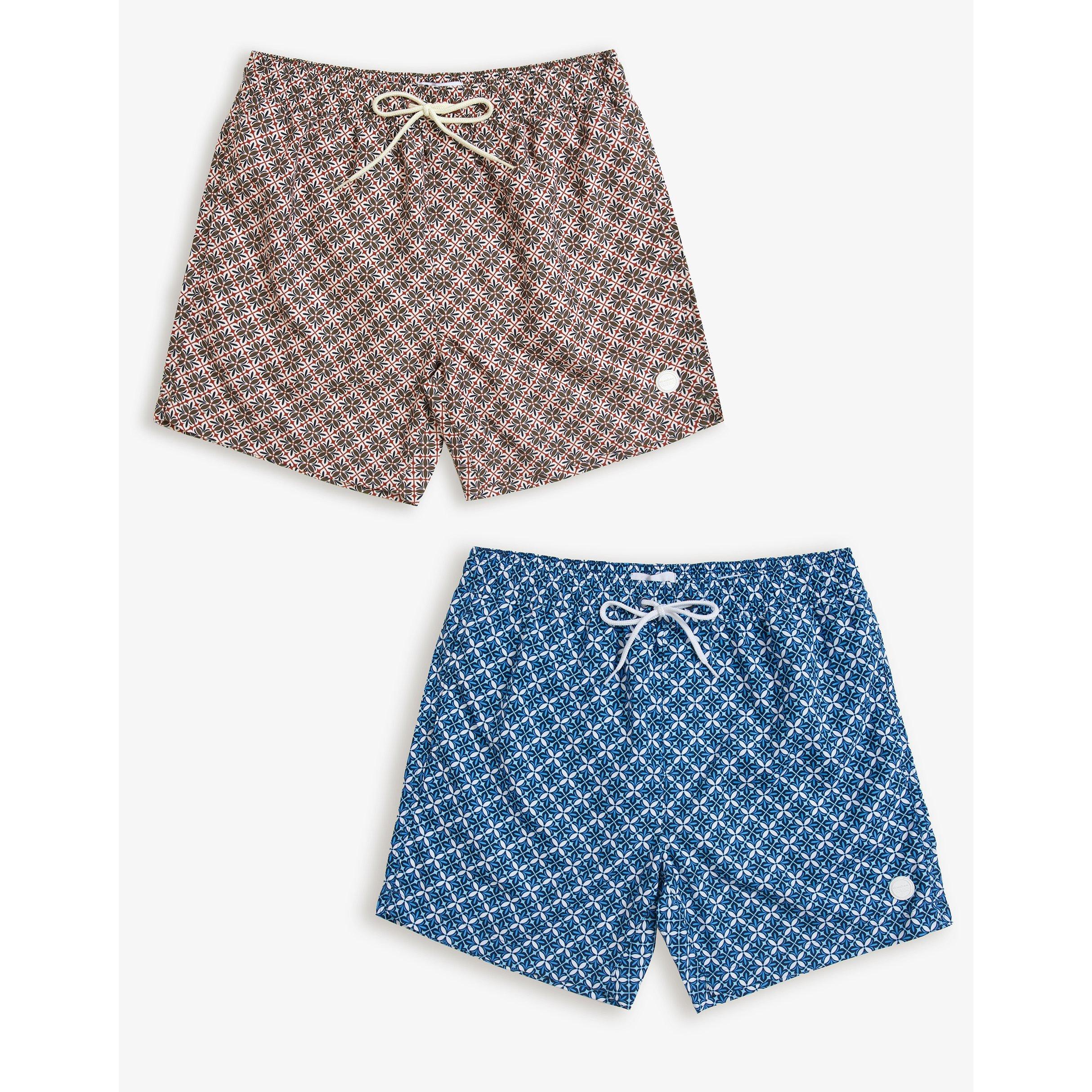 Navy/Multi - Threadbare - Men's Tyrrhenian Swim Shorts - 1