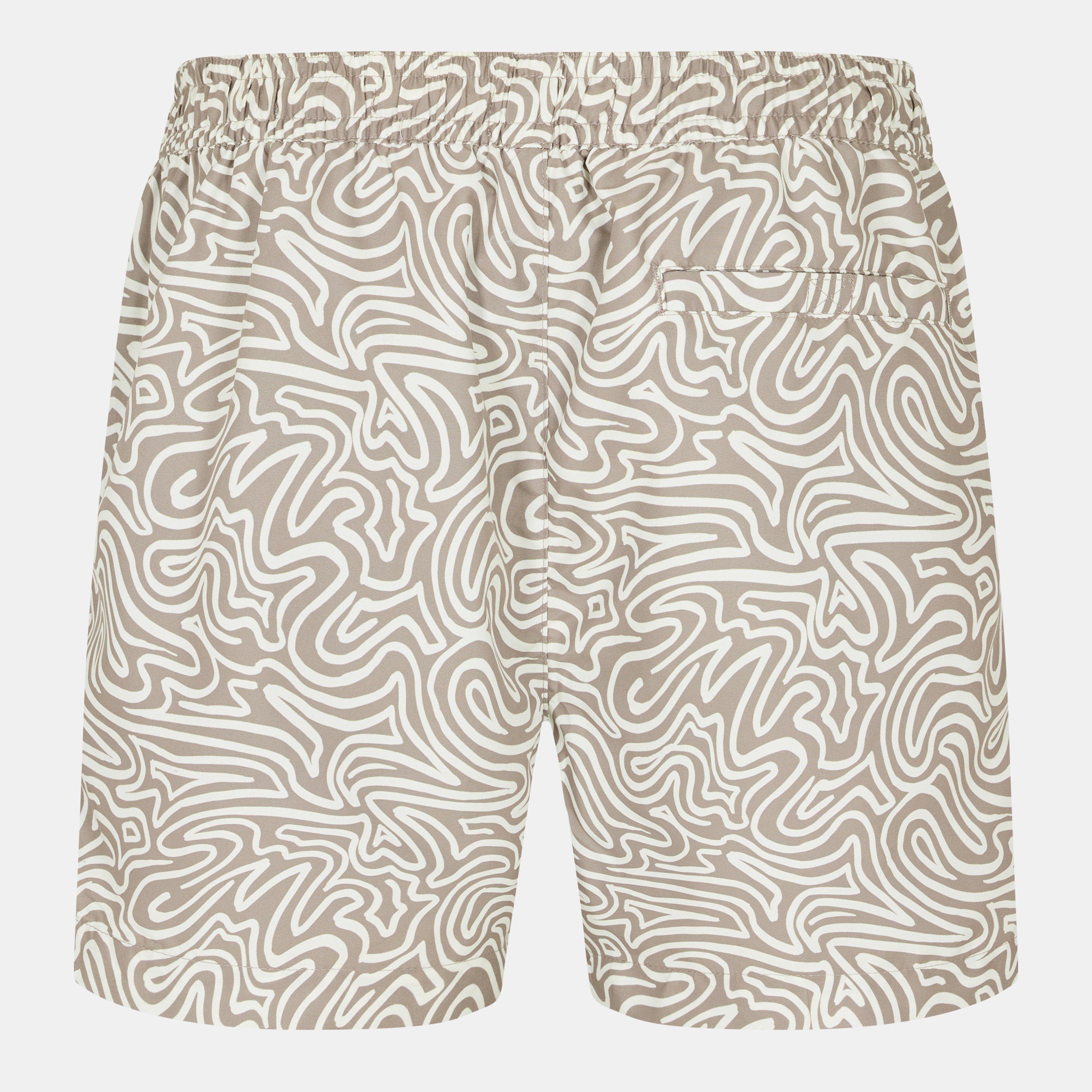 Taupe - Threadbare - Contour Swim Shorts - 2