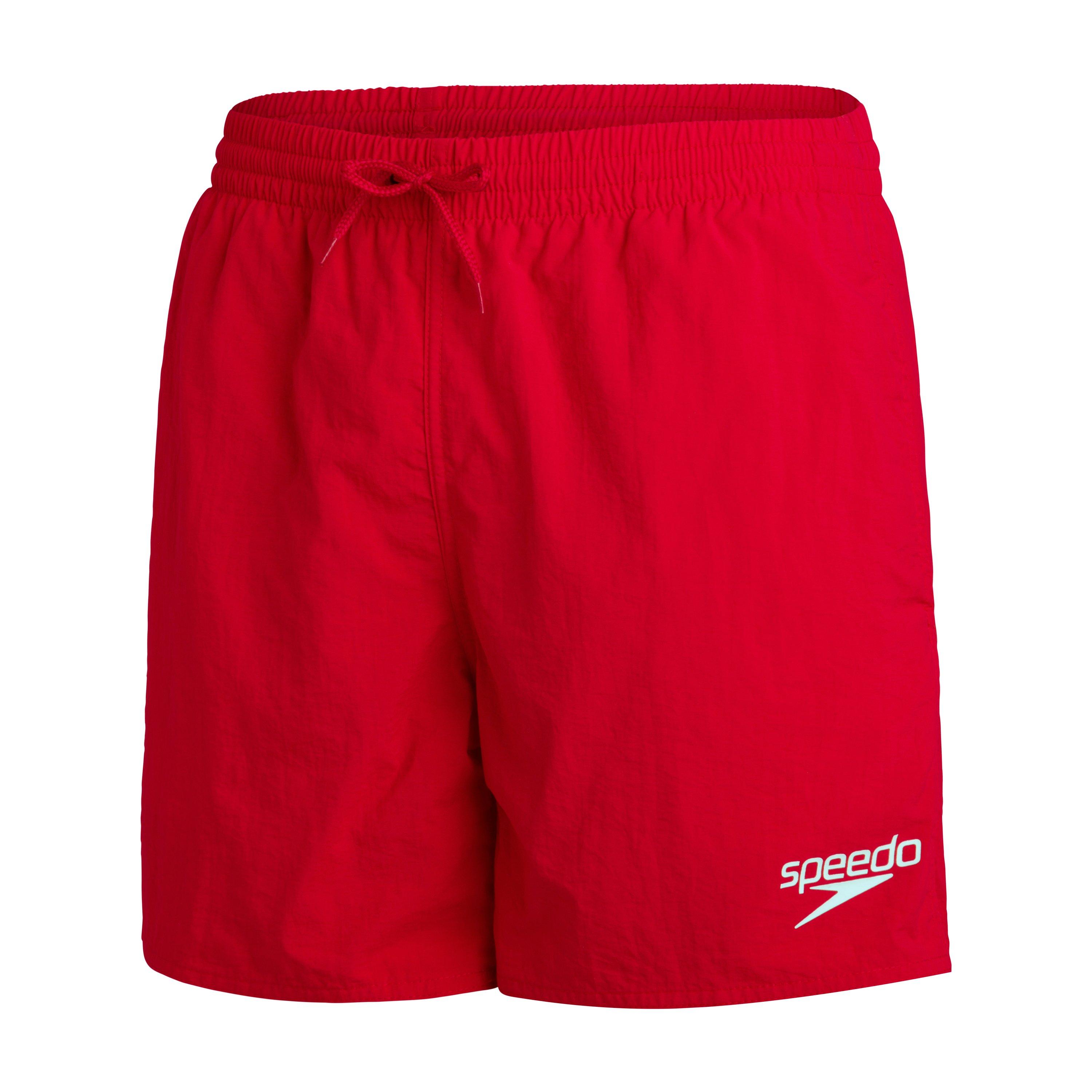 Speedo Men's Essentials 16-Inch Watershorts - Red - Medium