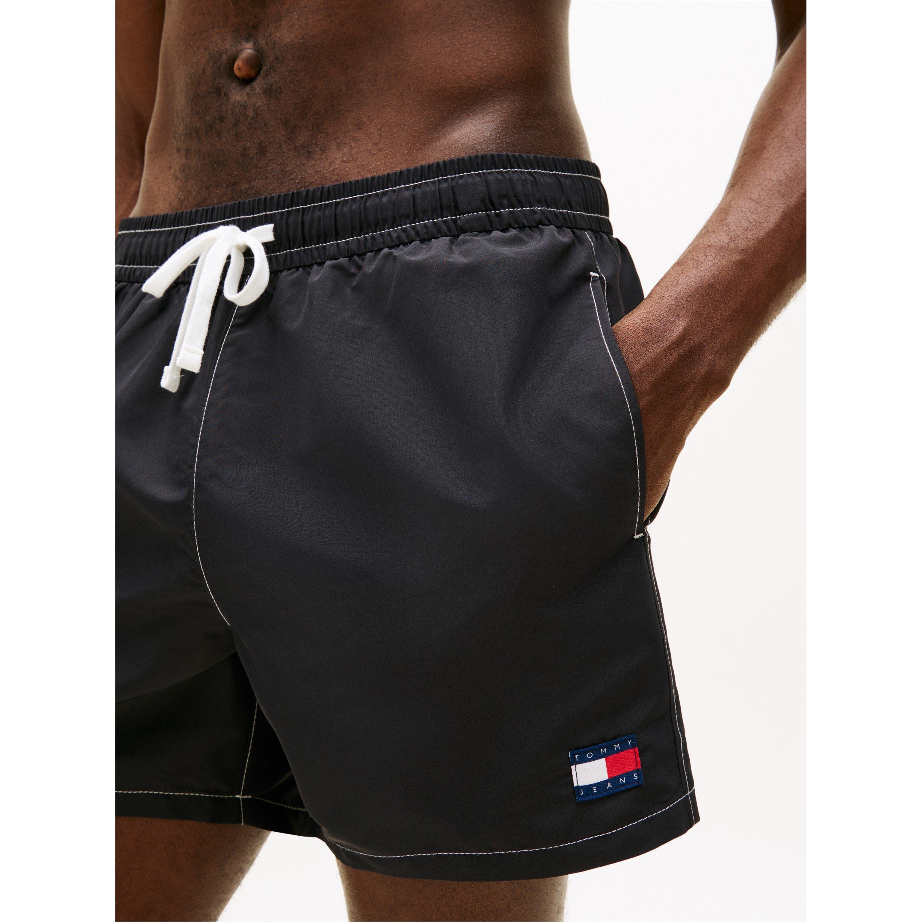 Black - Tommy Hilfiger - TJ Medium Drawstring Swim Shorts - 3