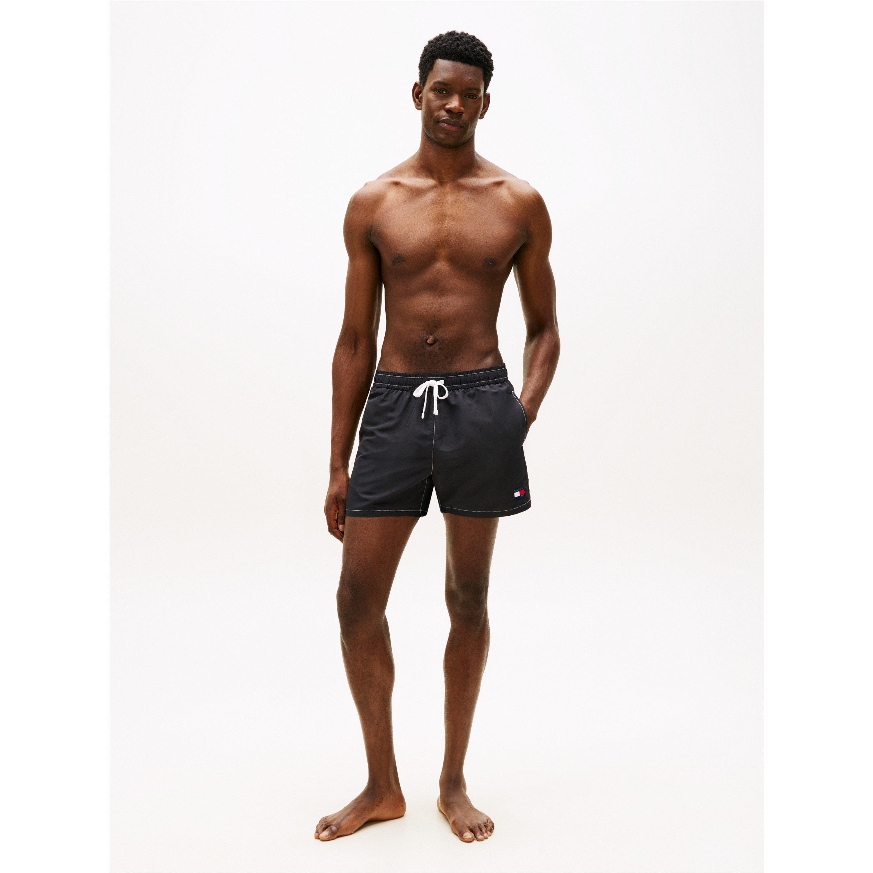 Black - Tommy Hilfiger - TJ Medium Drawstring Swim Shorts - 4