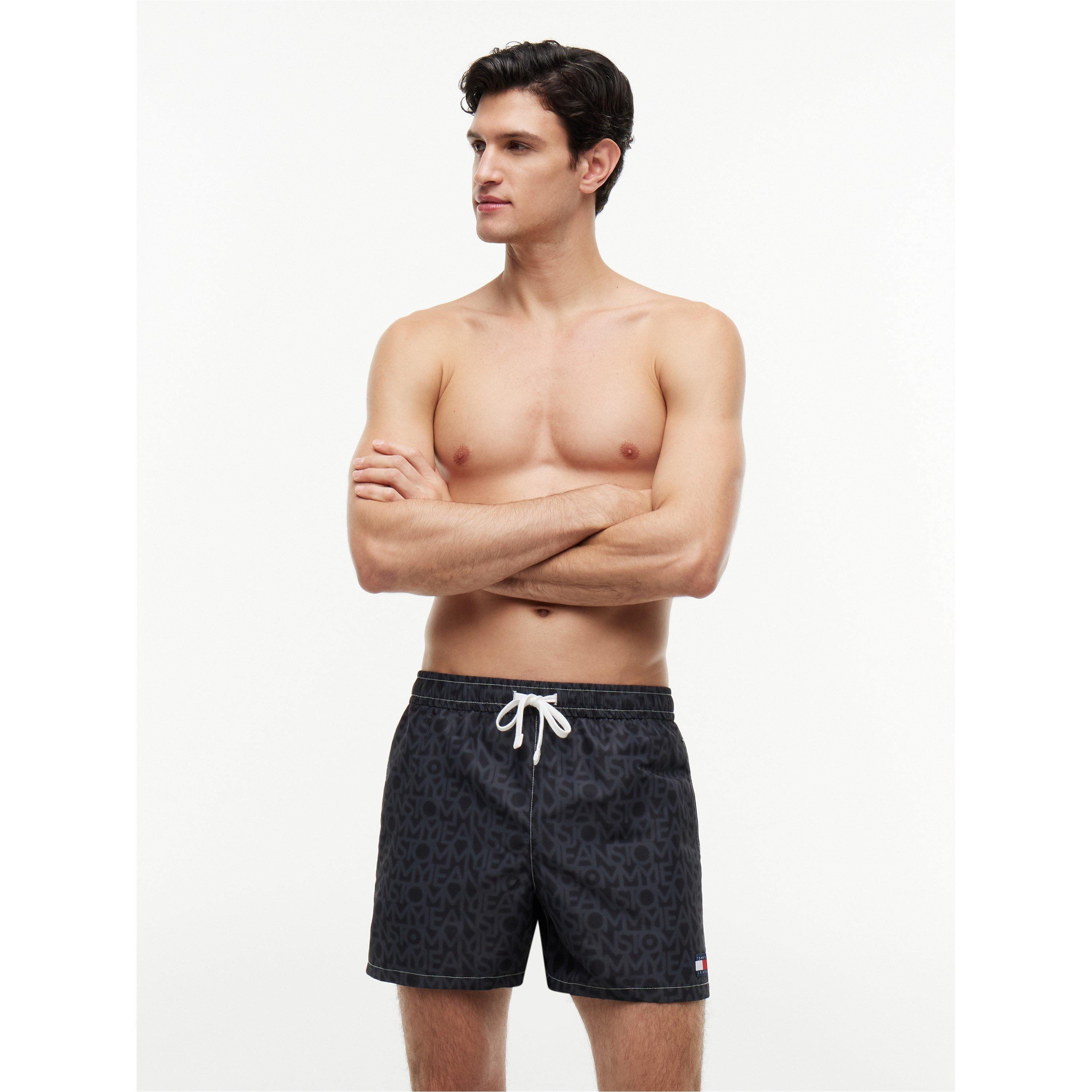 Black AOP - Tommy Hilfiger - TJ Medium Drawstring Swimshort - 2