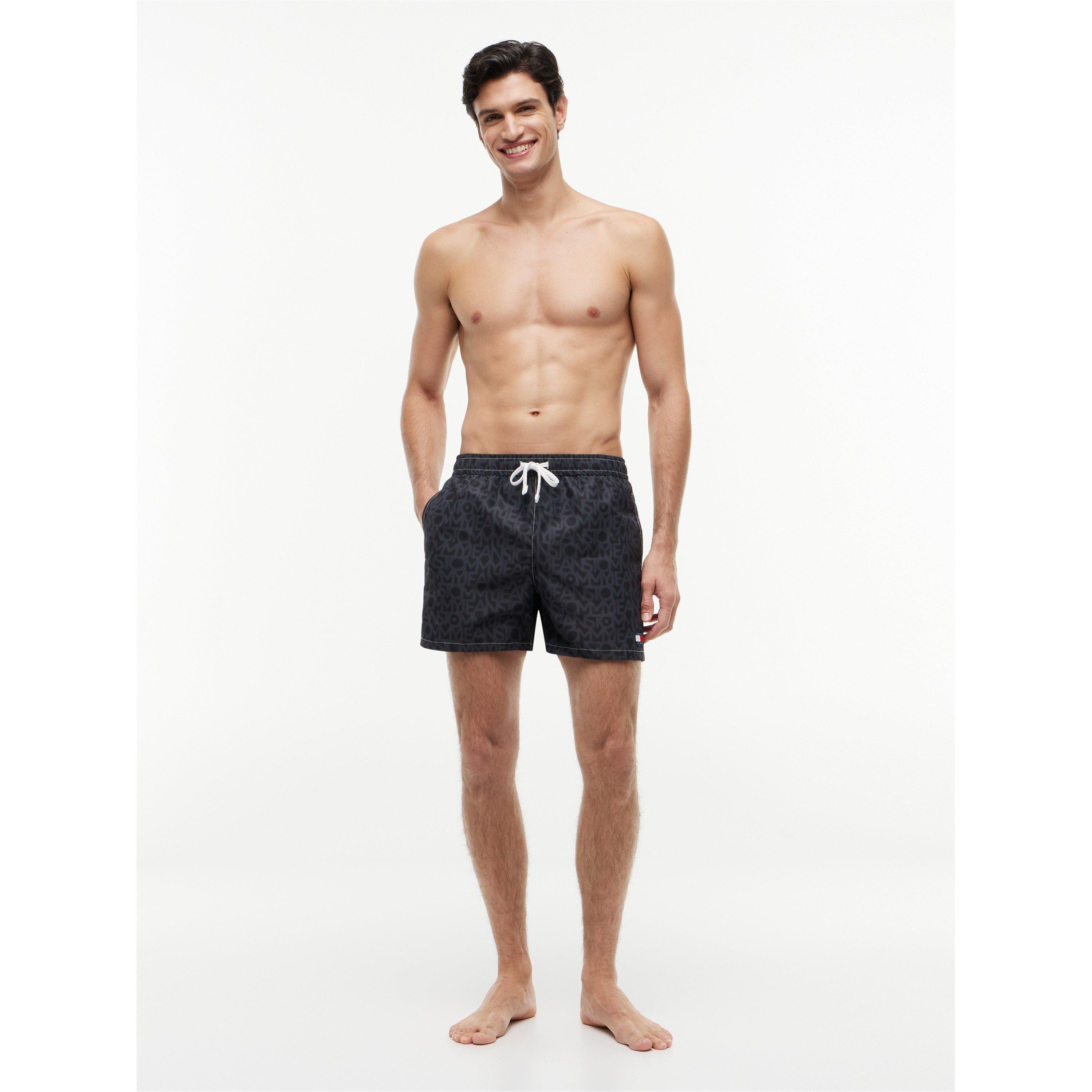 Black AOP - Tommy Hilfiger - TJ Medium Drawstring Swimshort - 4