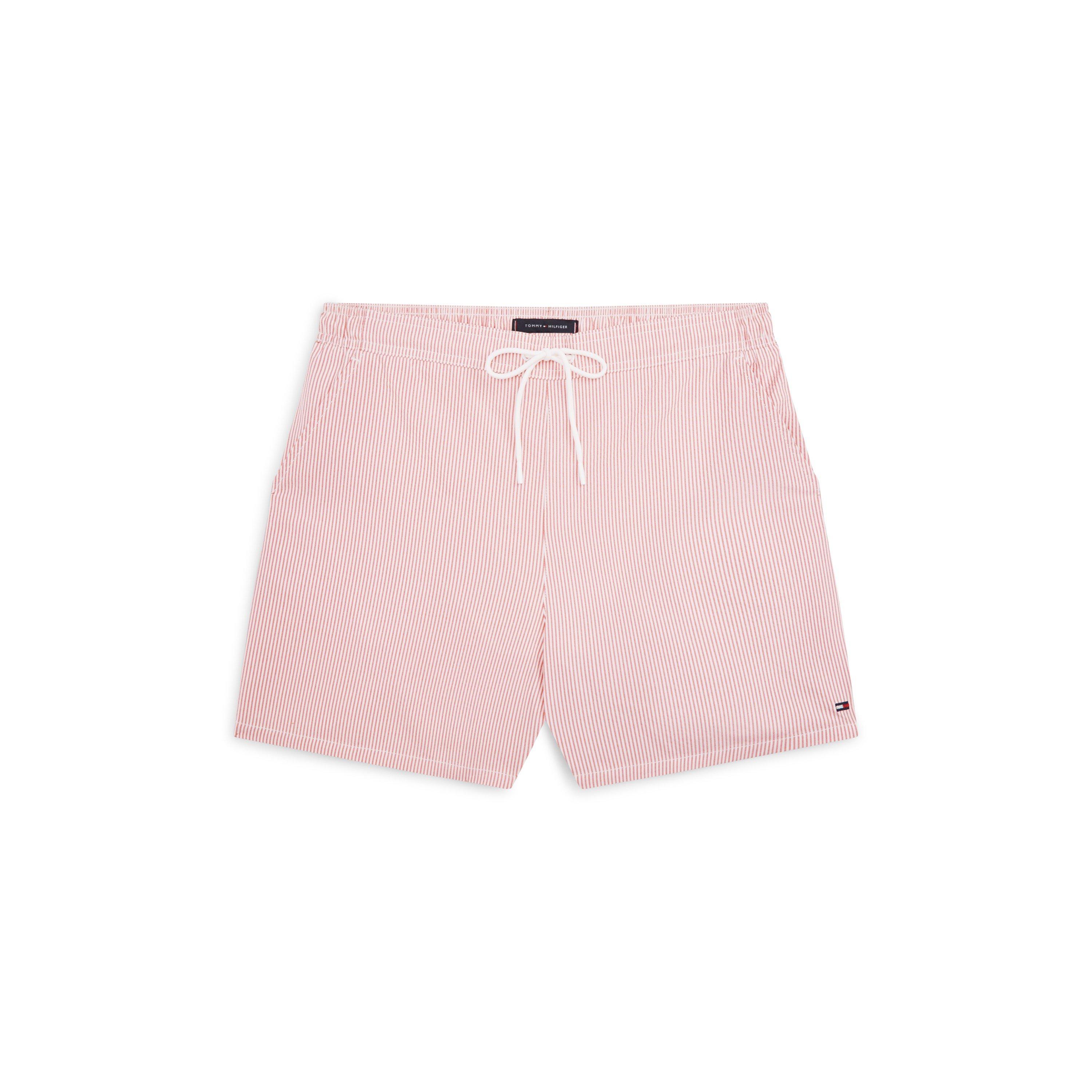Tommy Hilfiger Ithaca Medium Seersucker Swim Shorts - TerraRed/Ecru - L