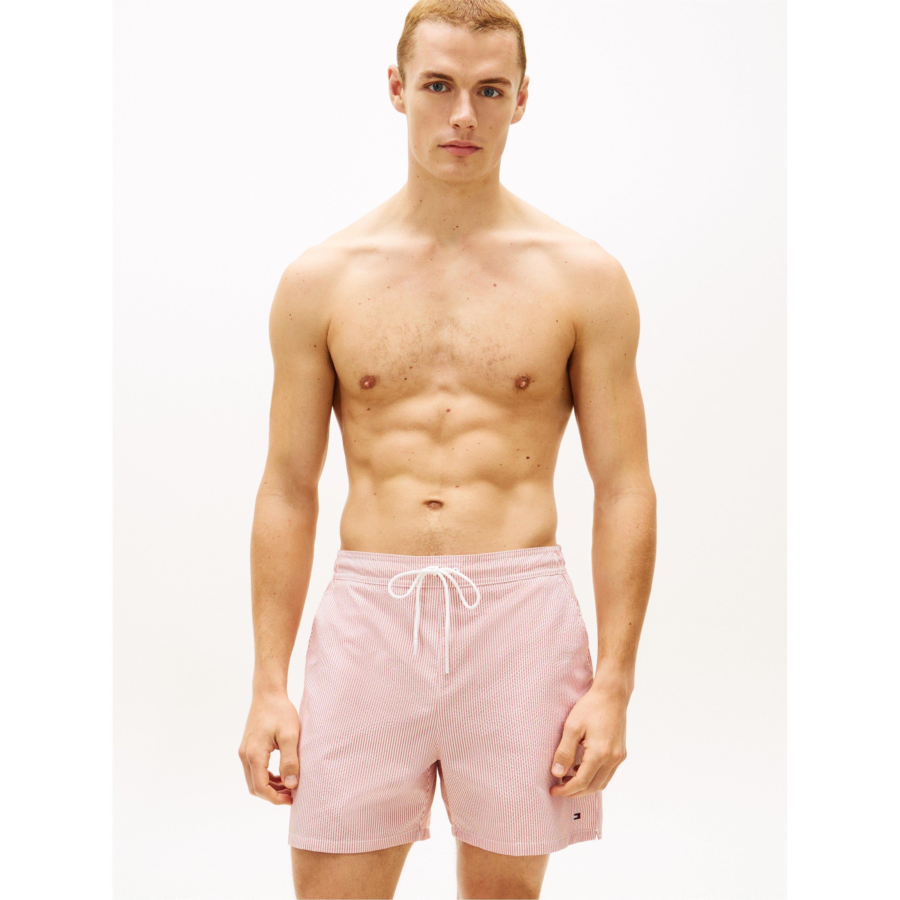 TerraRed/Ecru - Tommy Hilfiger - Ithaca Medium Seersucker Swim Shorts - 2