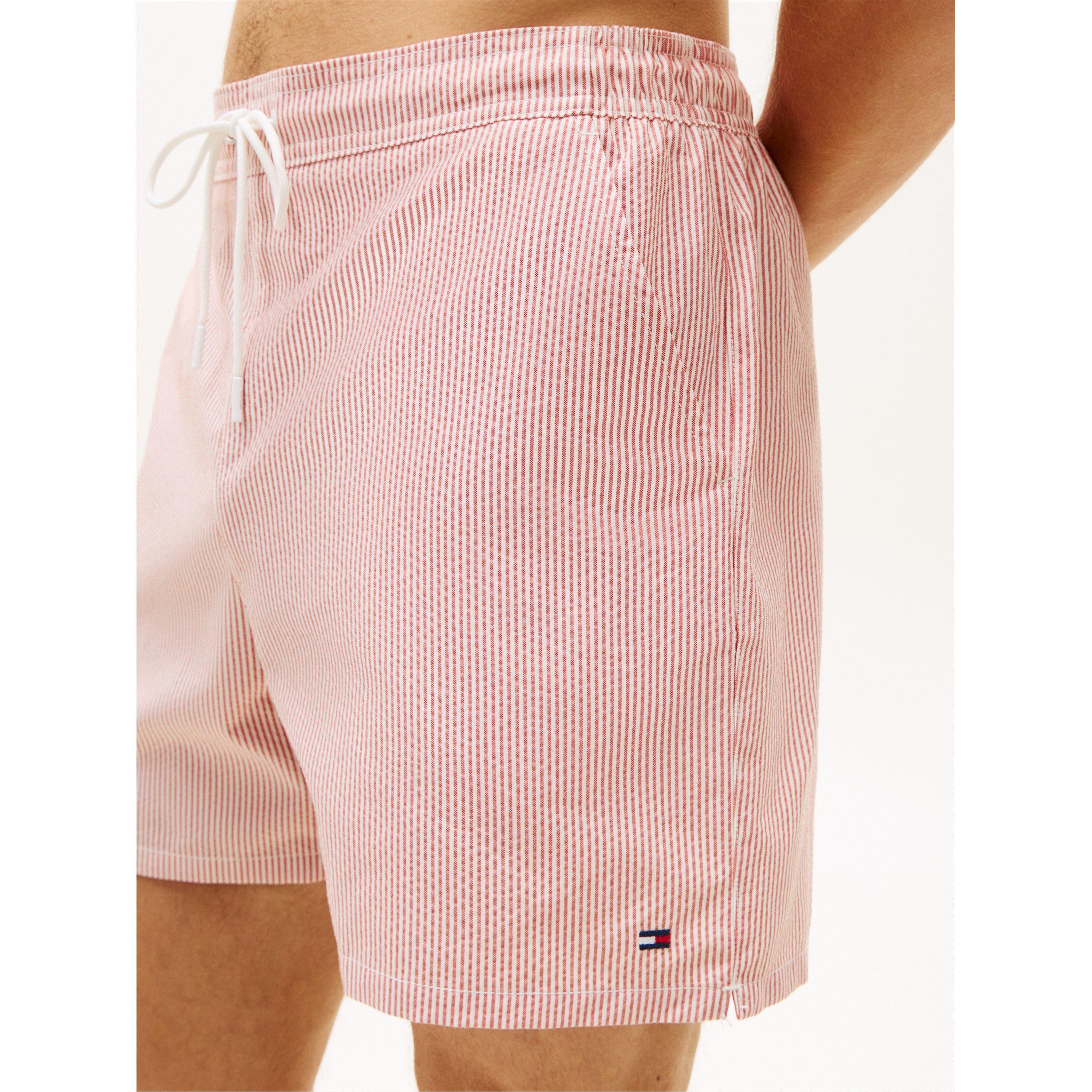 TerraRed/Ecru - Tommy Hilfiger - Ithaca Medium Seersucker Swim Shorts - 3