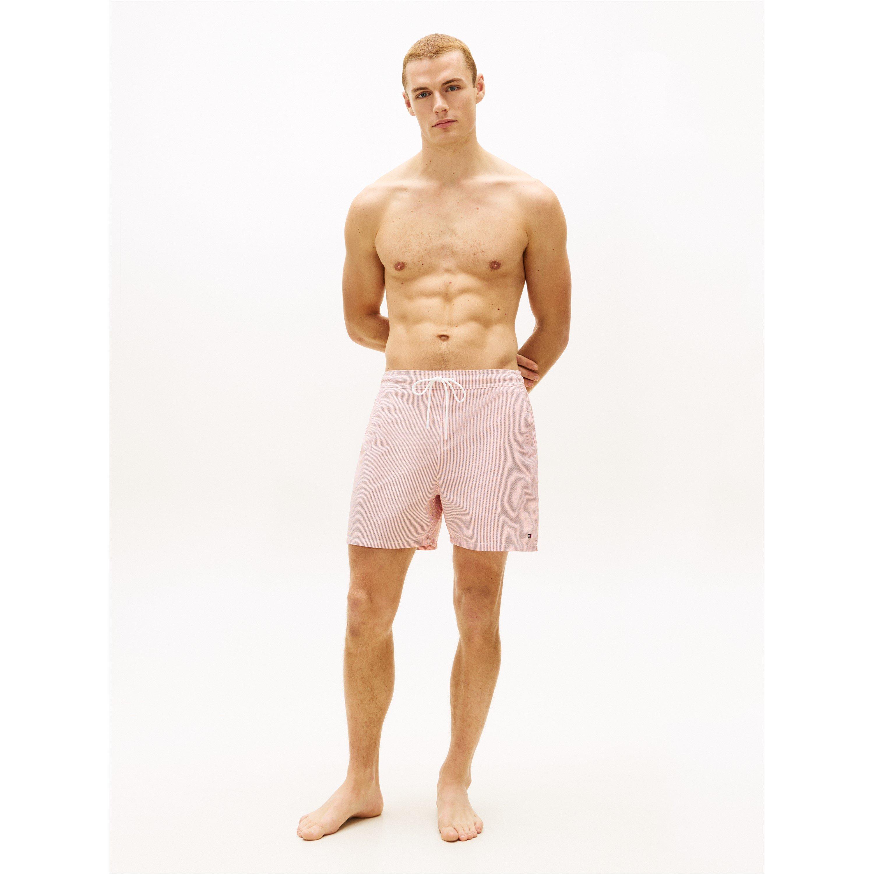 TerraRed/Ecru - Tommy Hilfiger - Ithaca Medium Seersucker Swim Shorts - 4