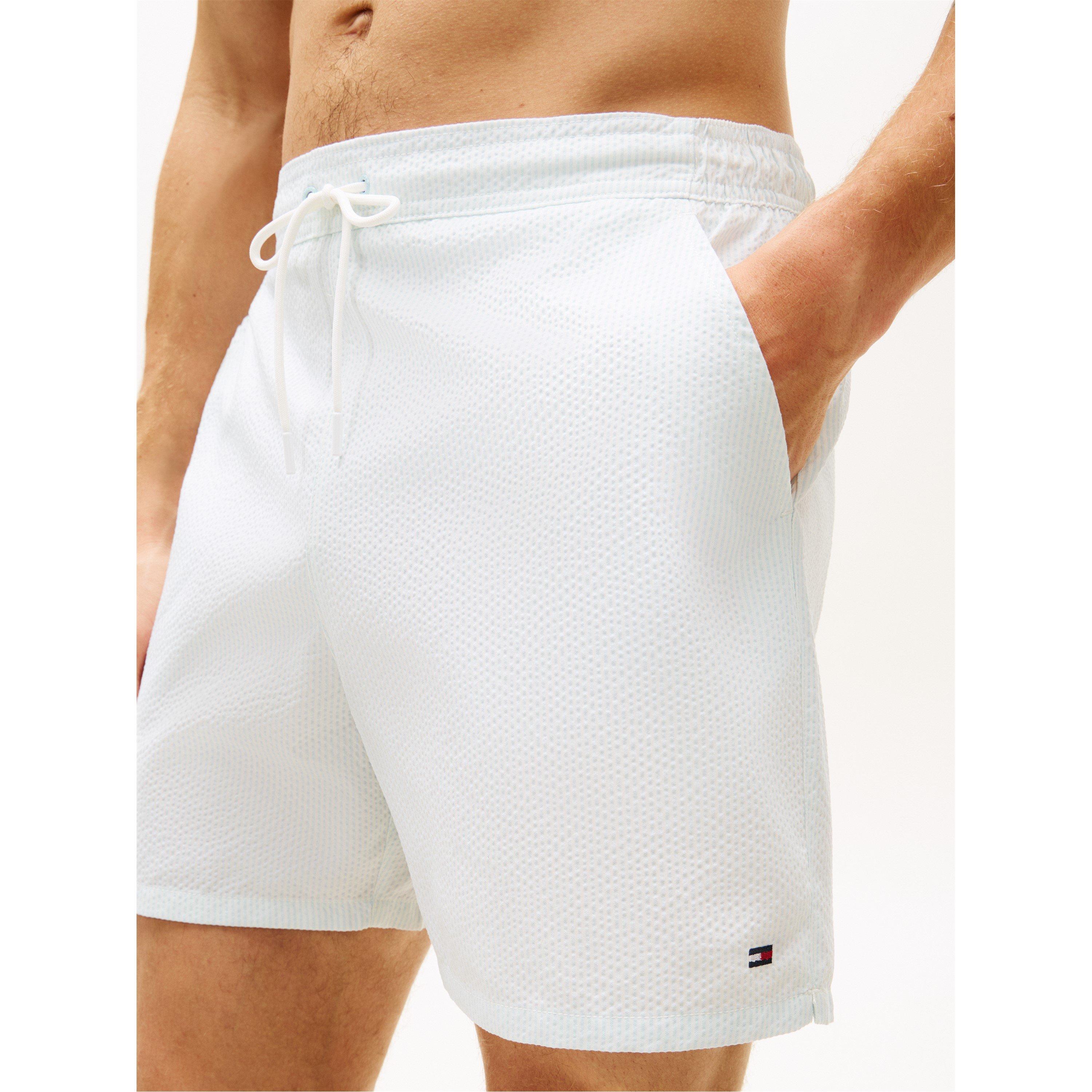 KpskBlue/Ecru - Tommy Hilfiger - Ithaca Medium Seersucker Drawstring Swimshort - 3