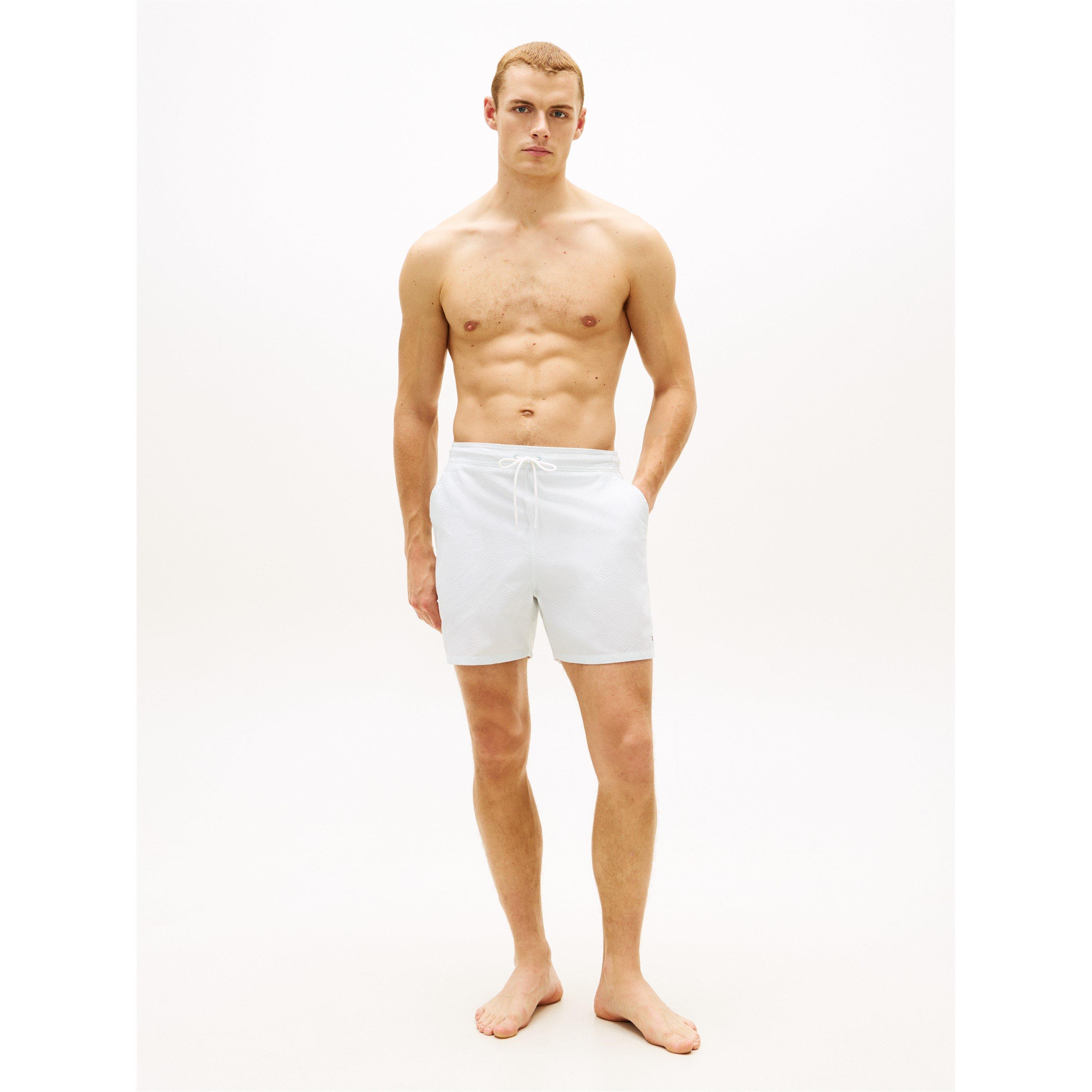 KpskBlue/Ecru - Tommy Hilfiger - Ithaca Medium Seersucker Drawstring Swimshort - 4
