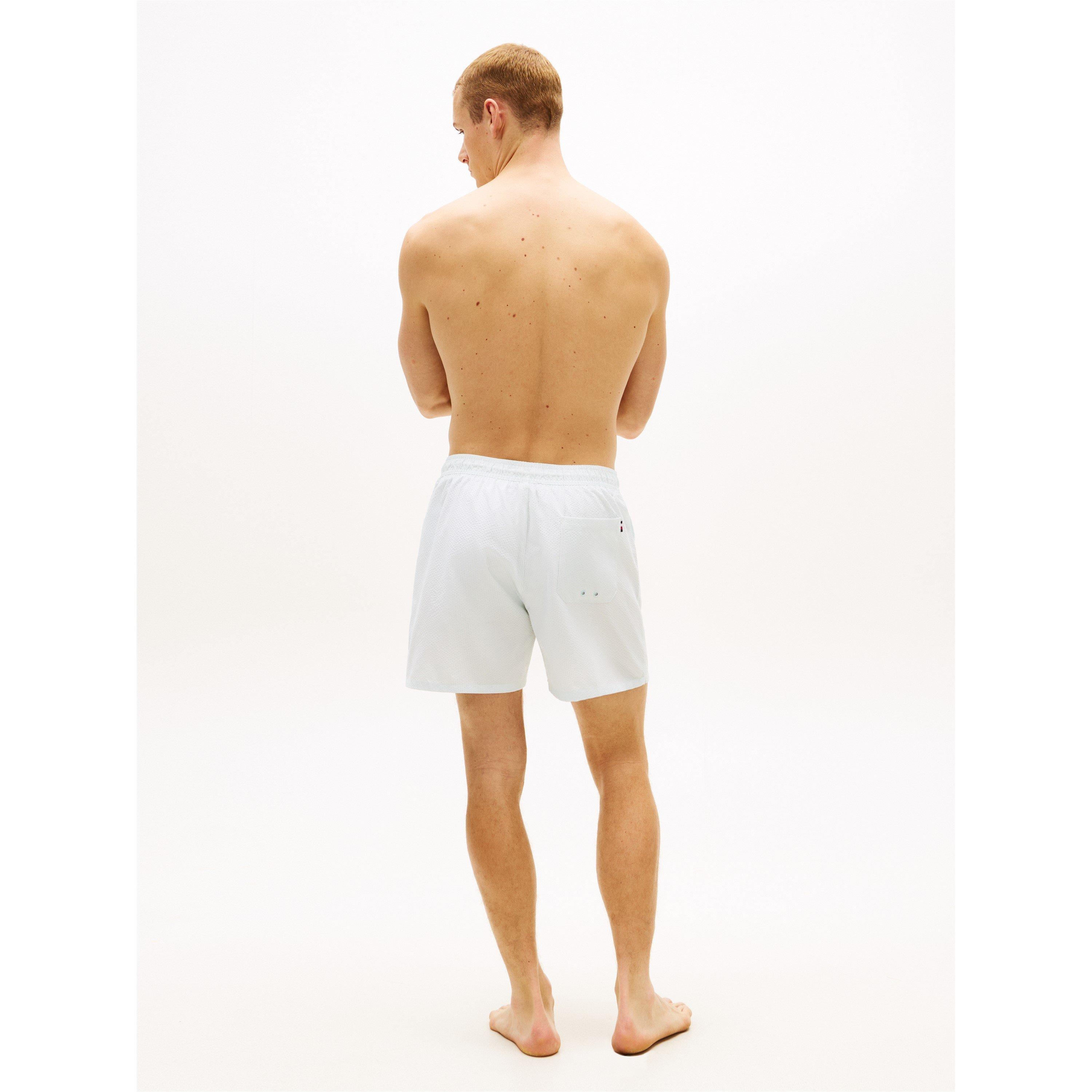 KpskBlue/Ecru - Tommy Hilfiger - Ithaca Medium Seersucker Drawstring Swimshort - 5