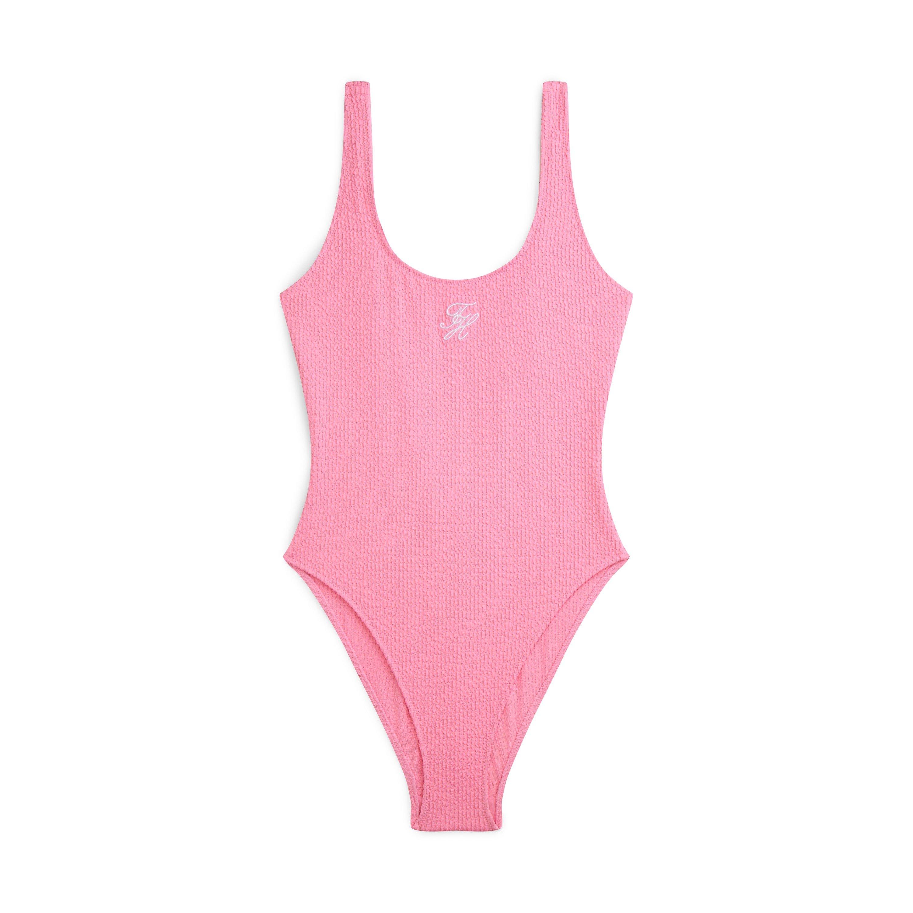 Tommy Hilfiger Women's One Piece Swimsuit - Rose Petal - Size 14 (L)