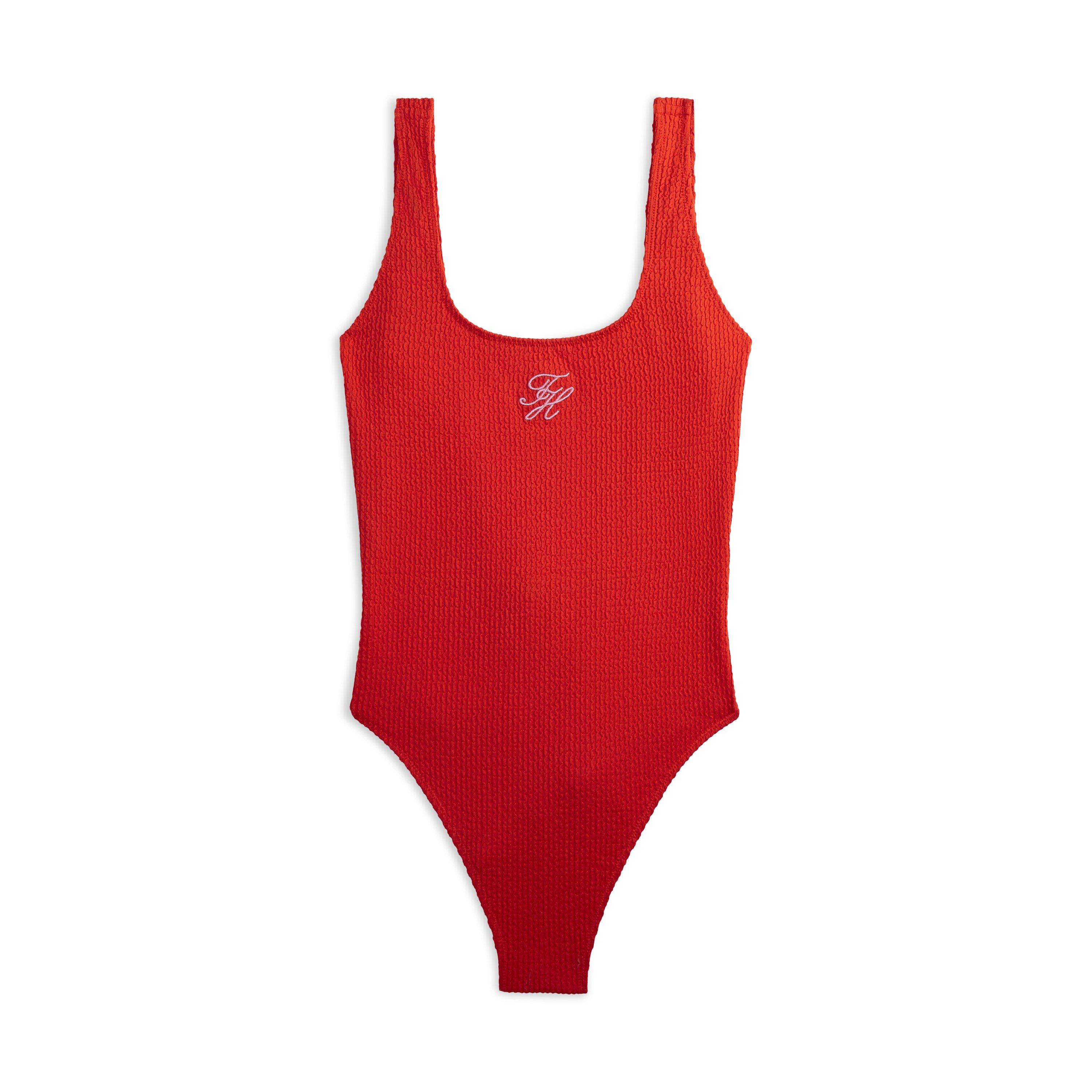 Tommy Hilfiger Women's One Piece Swimsuit - Fire Red - 16 (XL)