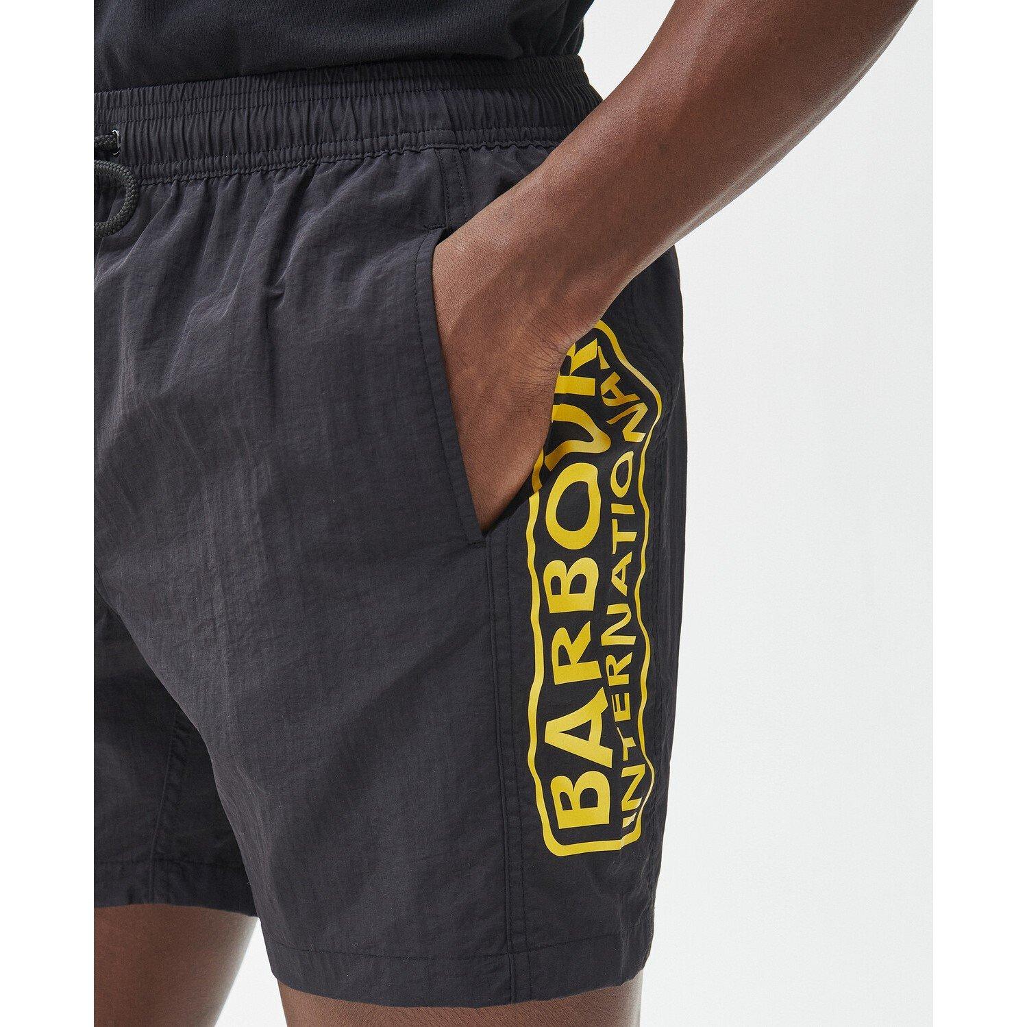Black BK31 - Barbour International - Large Logo Swim Shorts - 5
