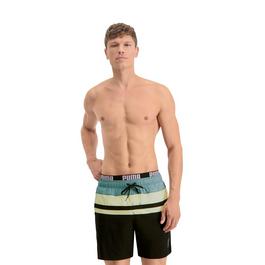 Puma Heri Stripe Mid Swim Shorts Mens