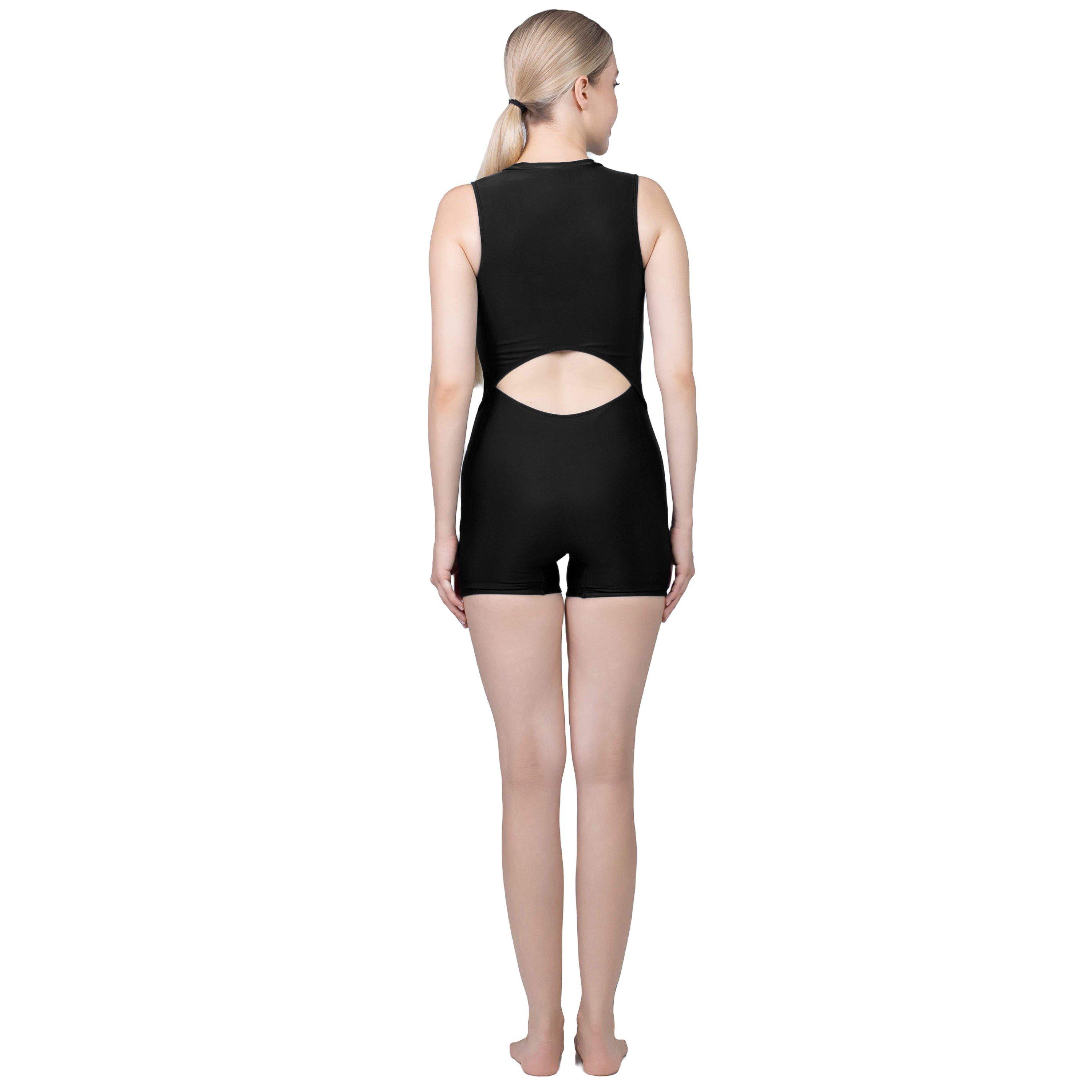 Black - Arena - Women's One Piece Boyleg Swimsuit - 3