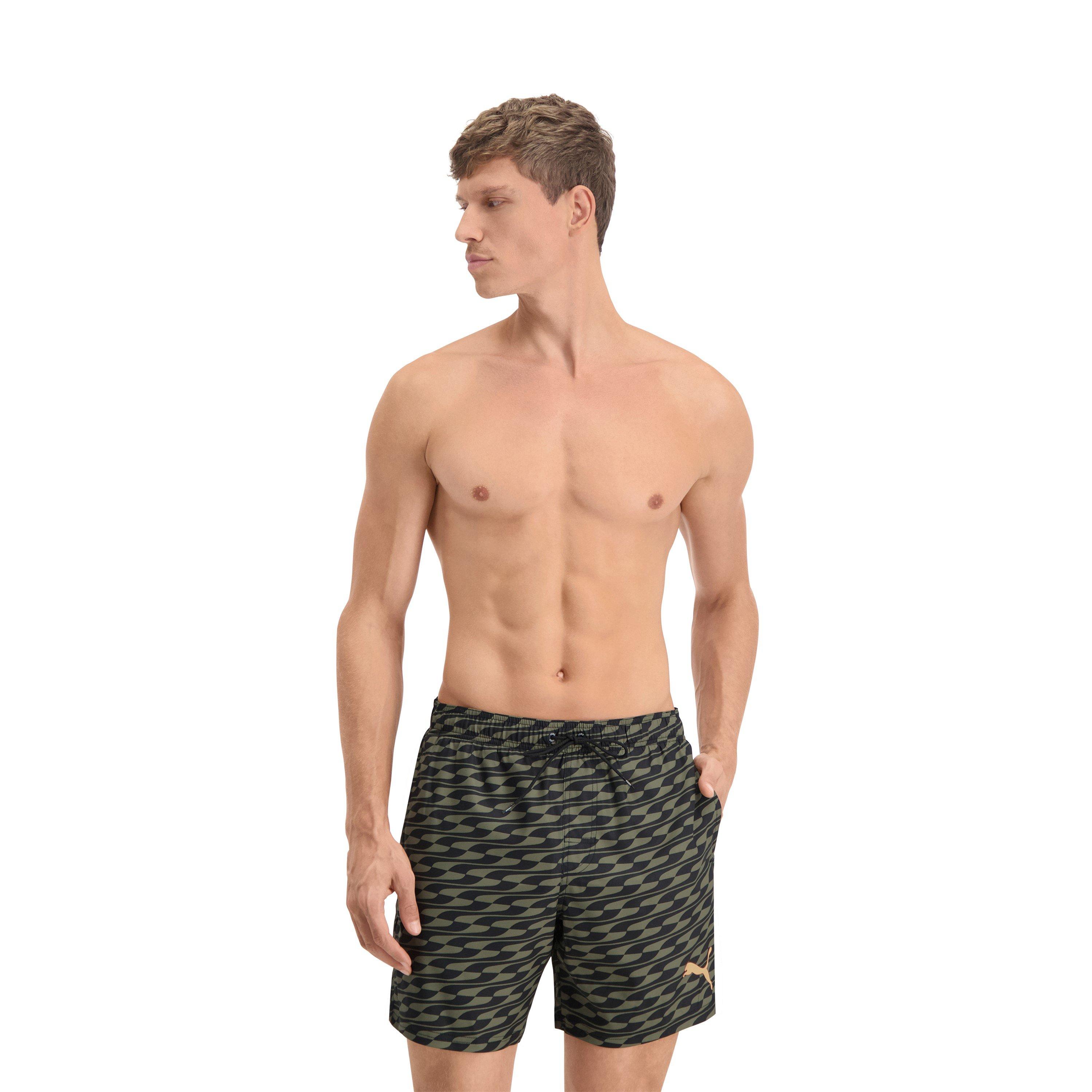 Puma Men's Formstrip Mid Swim Shorts - Khaki - XS