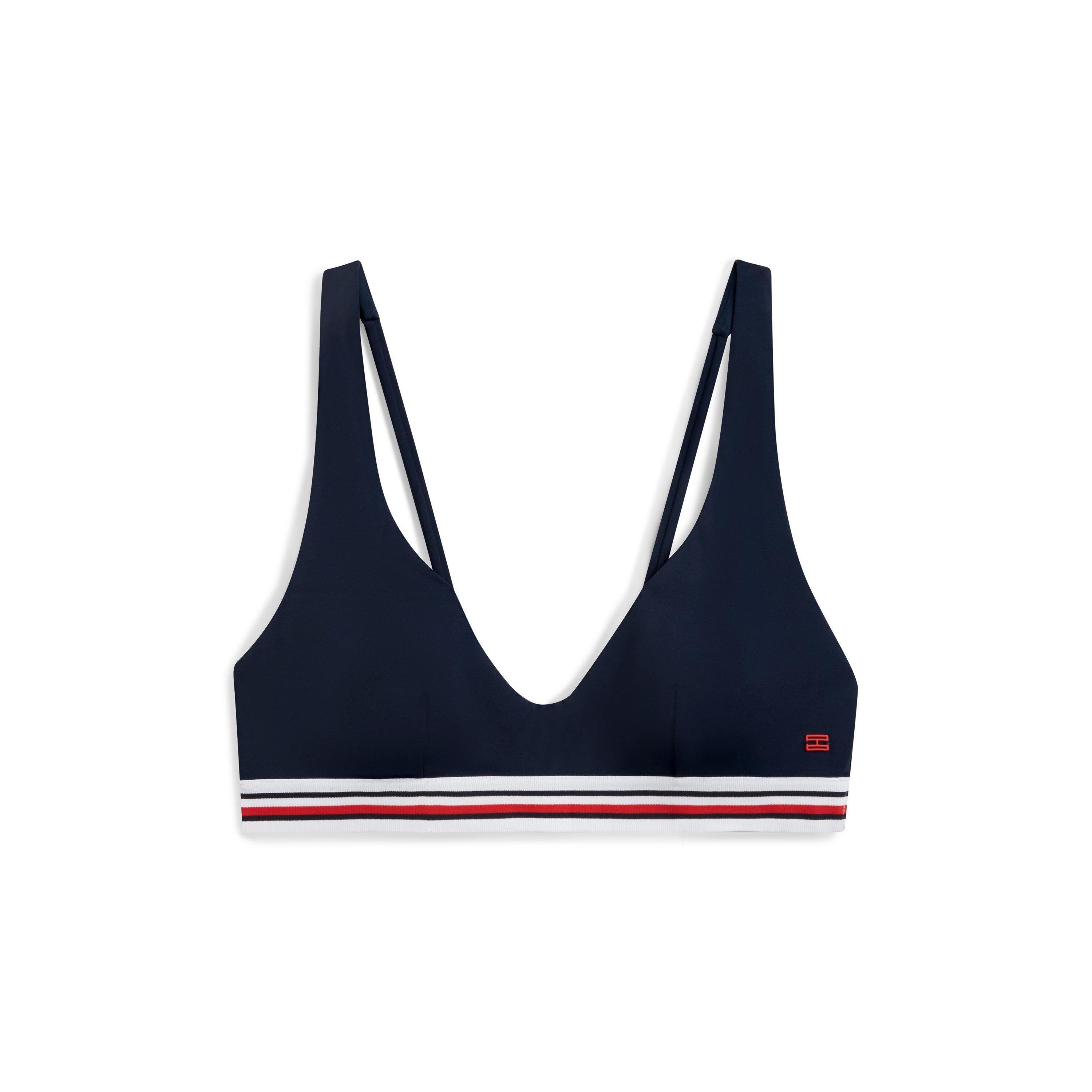 Tommy Hilfiger Women's Triangle Bikini - Dark Night Navy - Size 8 (XS)