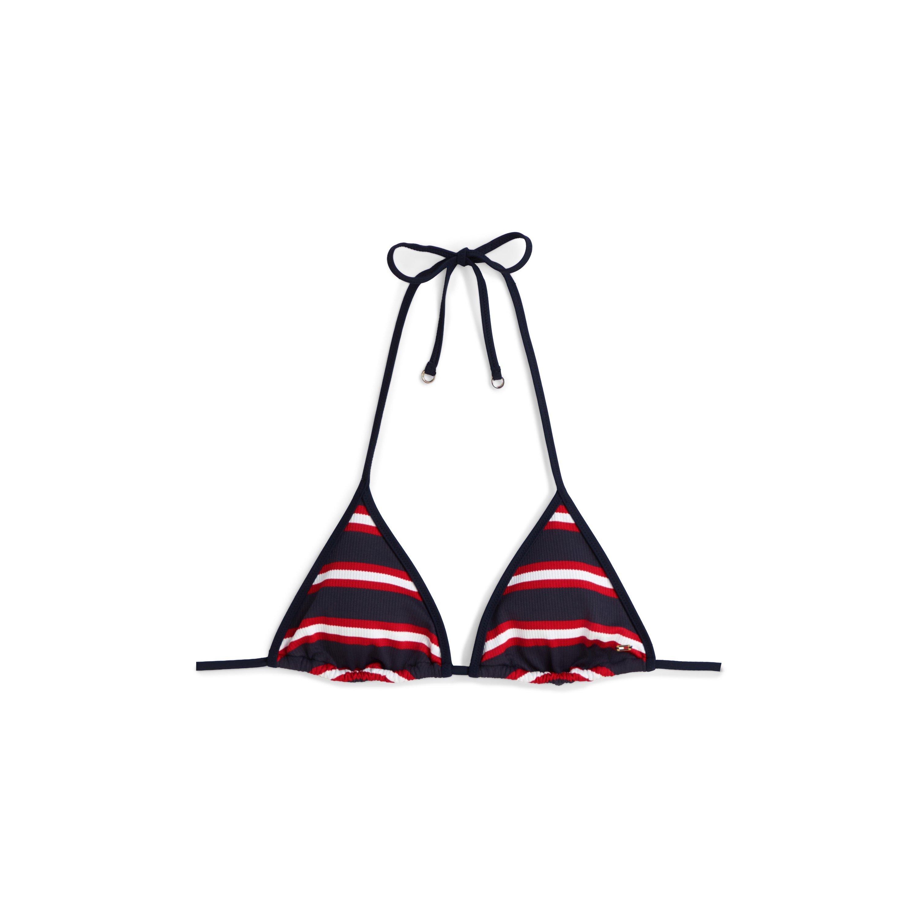 Tommy Hilfiger Women's Triangle Bikini - Navy Stripe - 8 (XS)