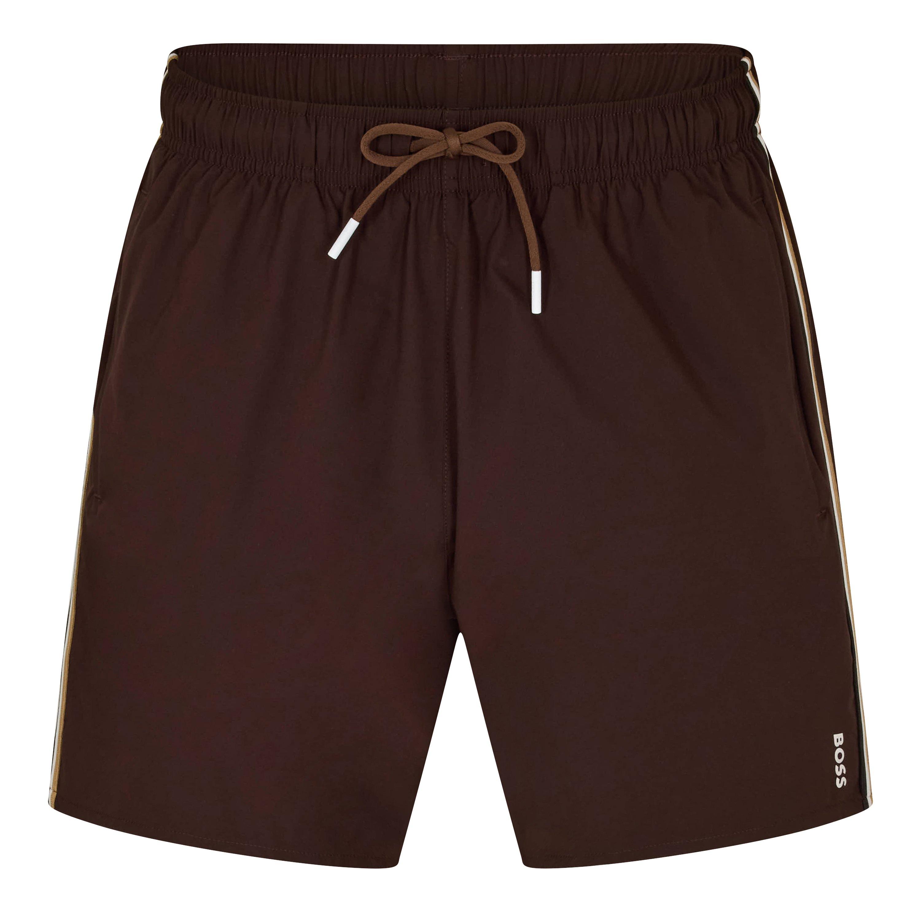 Boss Men's Iconic Swim Shorts - Dark Brown 207 - M