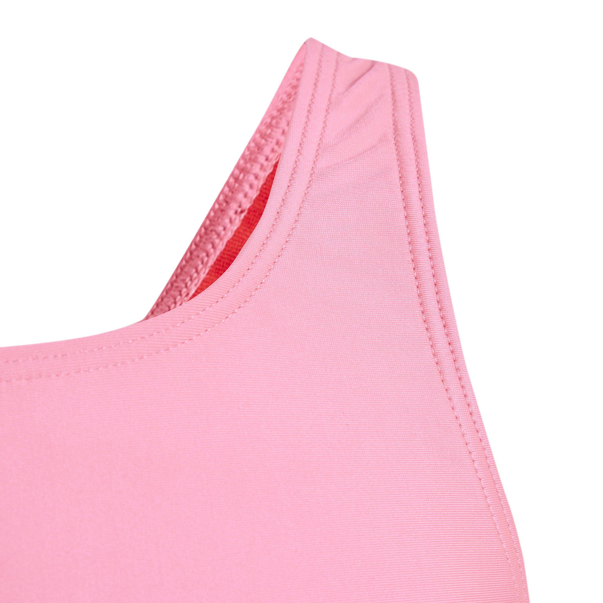 Lyserød/hvid - adidas - 3 bar Swim Suit Junior - 4