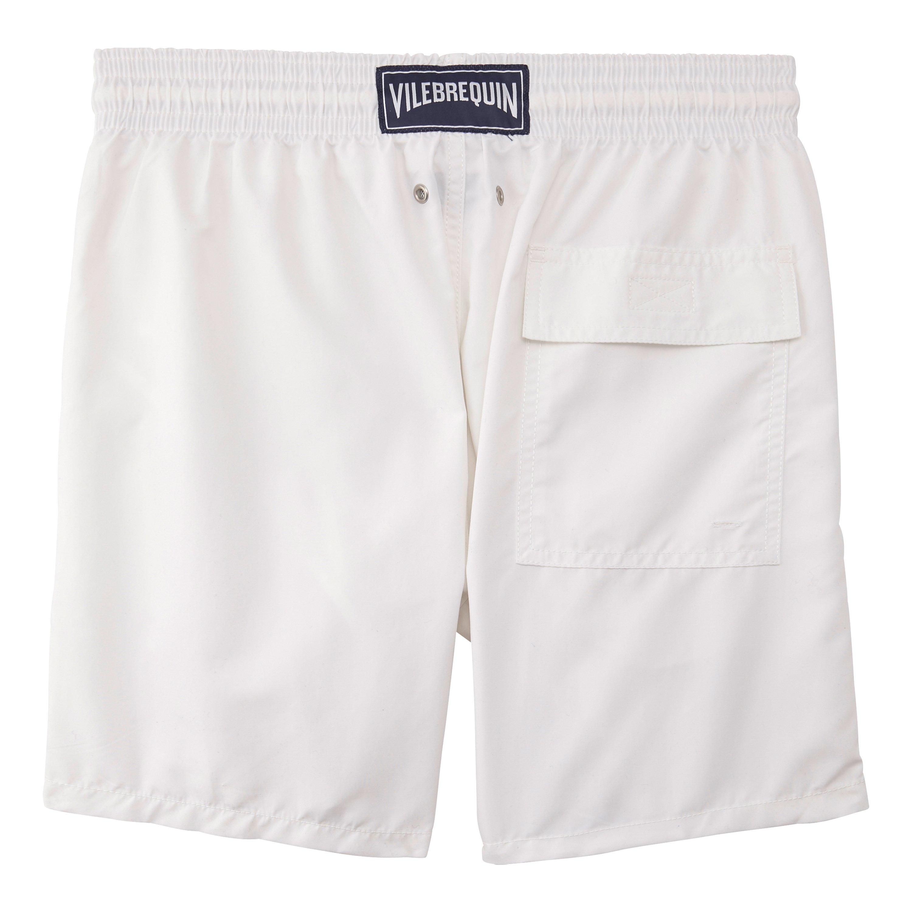 White 010 - Vilebrequin - Men's Moorea Quick-Drying Mid-Length Swim Shorts - 2