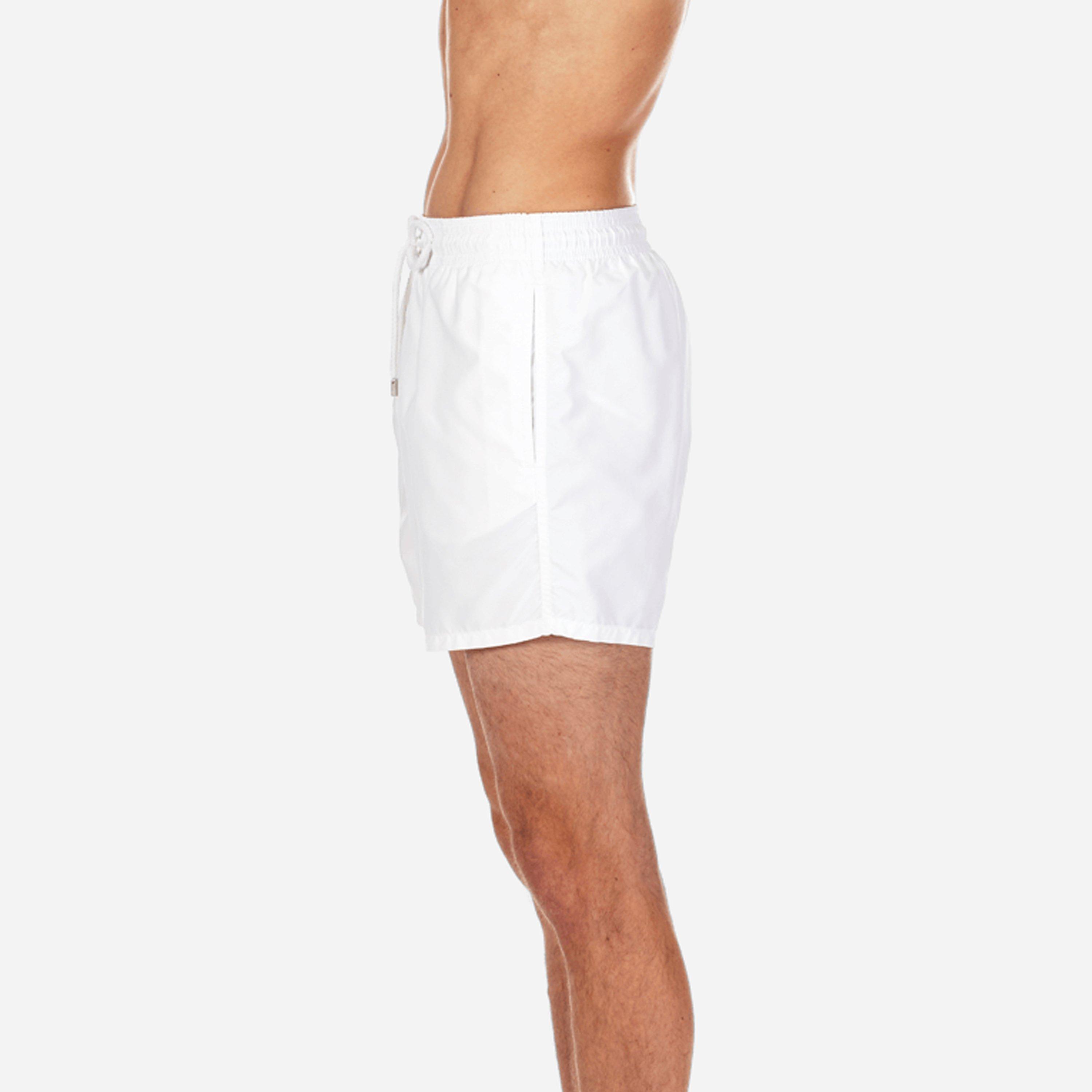 White 010 - Vilebrequin - Men's Moorea Quick-Drying Mid-Length Swim Shorts - 5