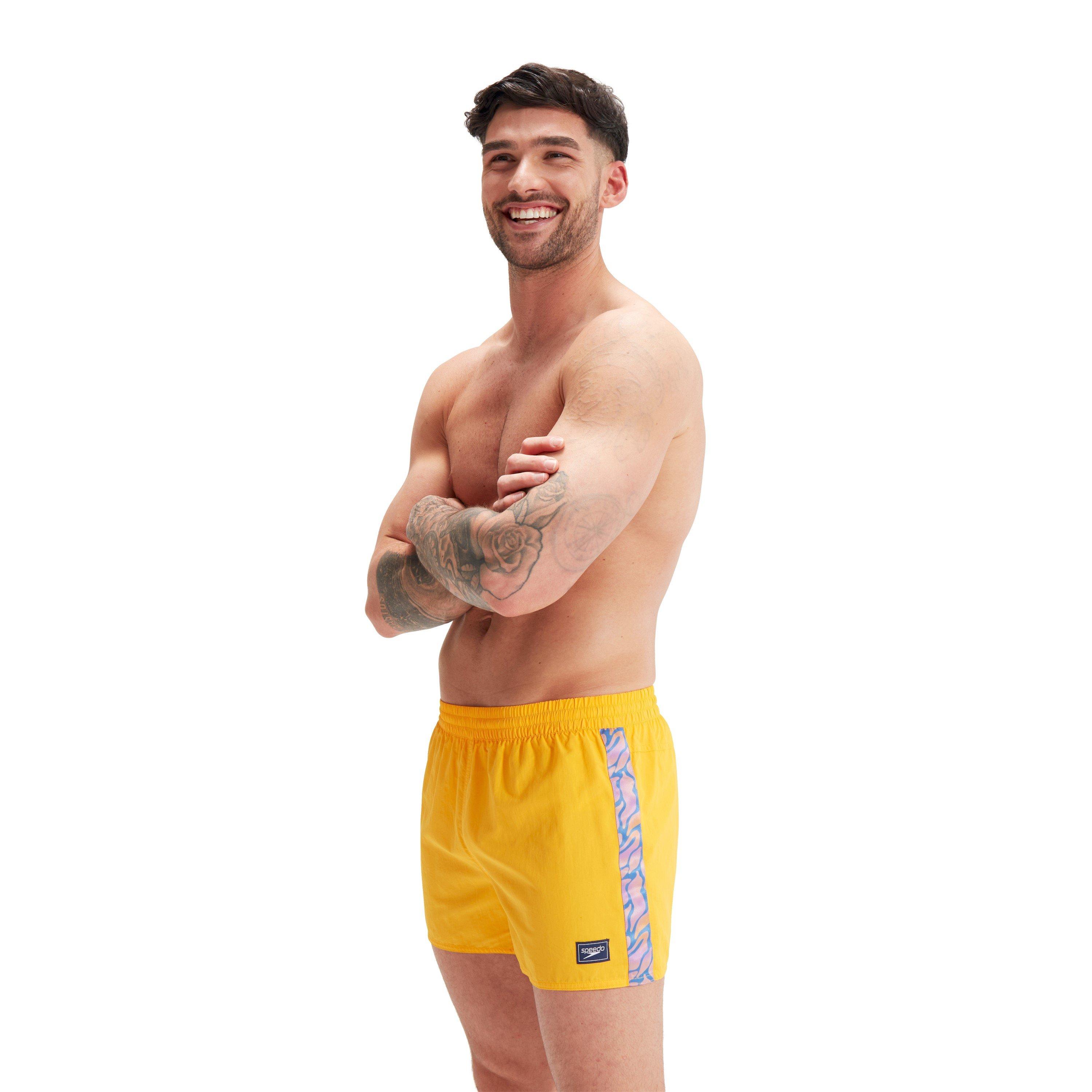 Speedo Scope 16 Pantaloncino Da Bagno Uomo – Giallo Con Tasca A Rete E Fondo Drenante