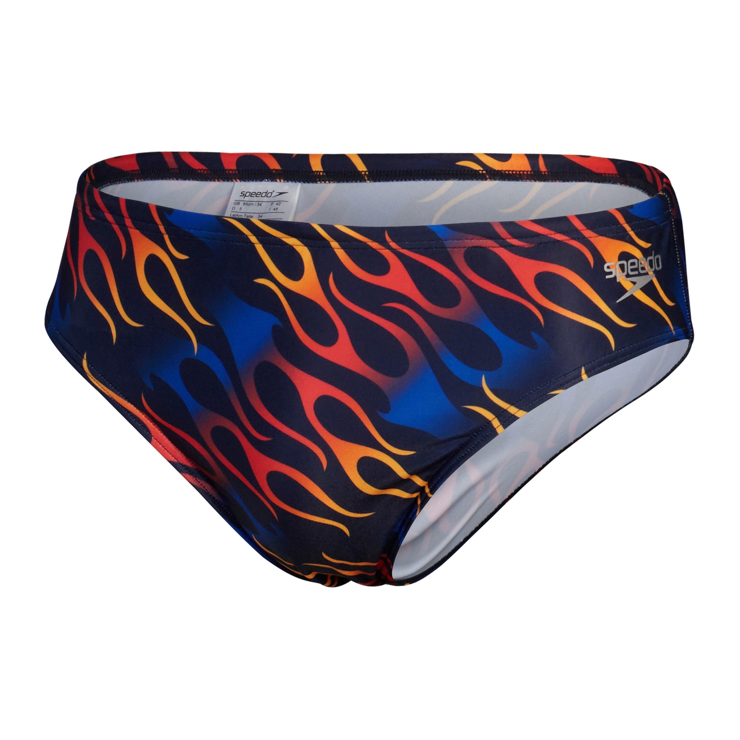 Speedo Men's Alov Digi Swimming Trunk - Blue/Red - 26