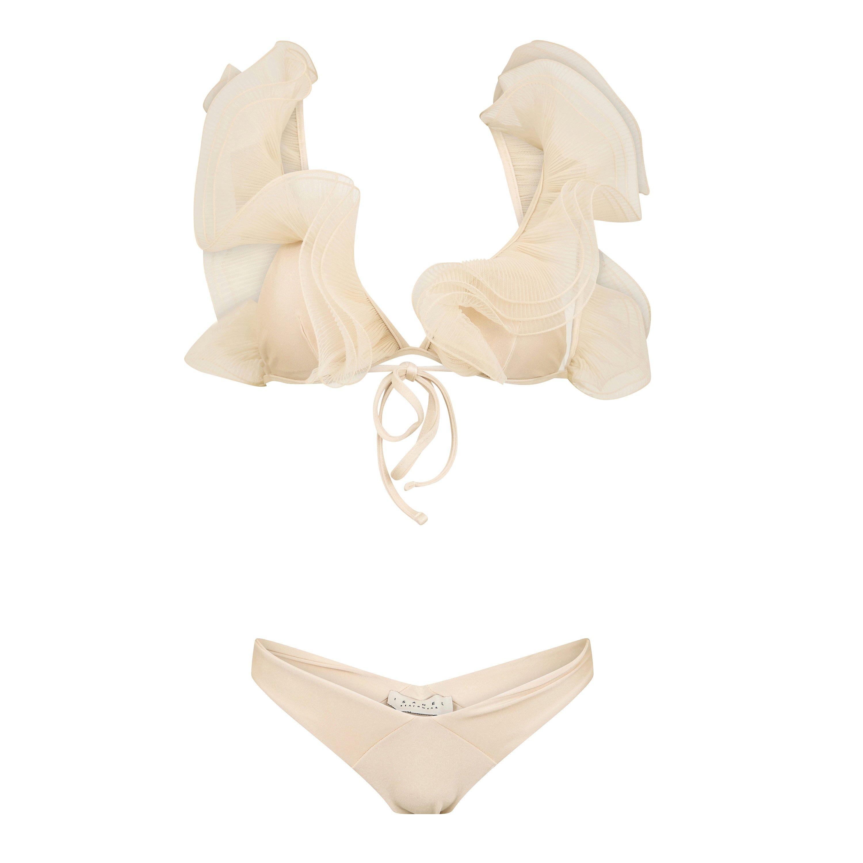 Almond - Isabel Beachwear - Women's Triangle Bikini - 1